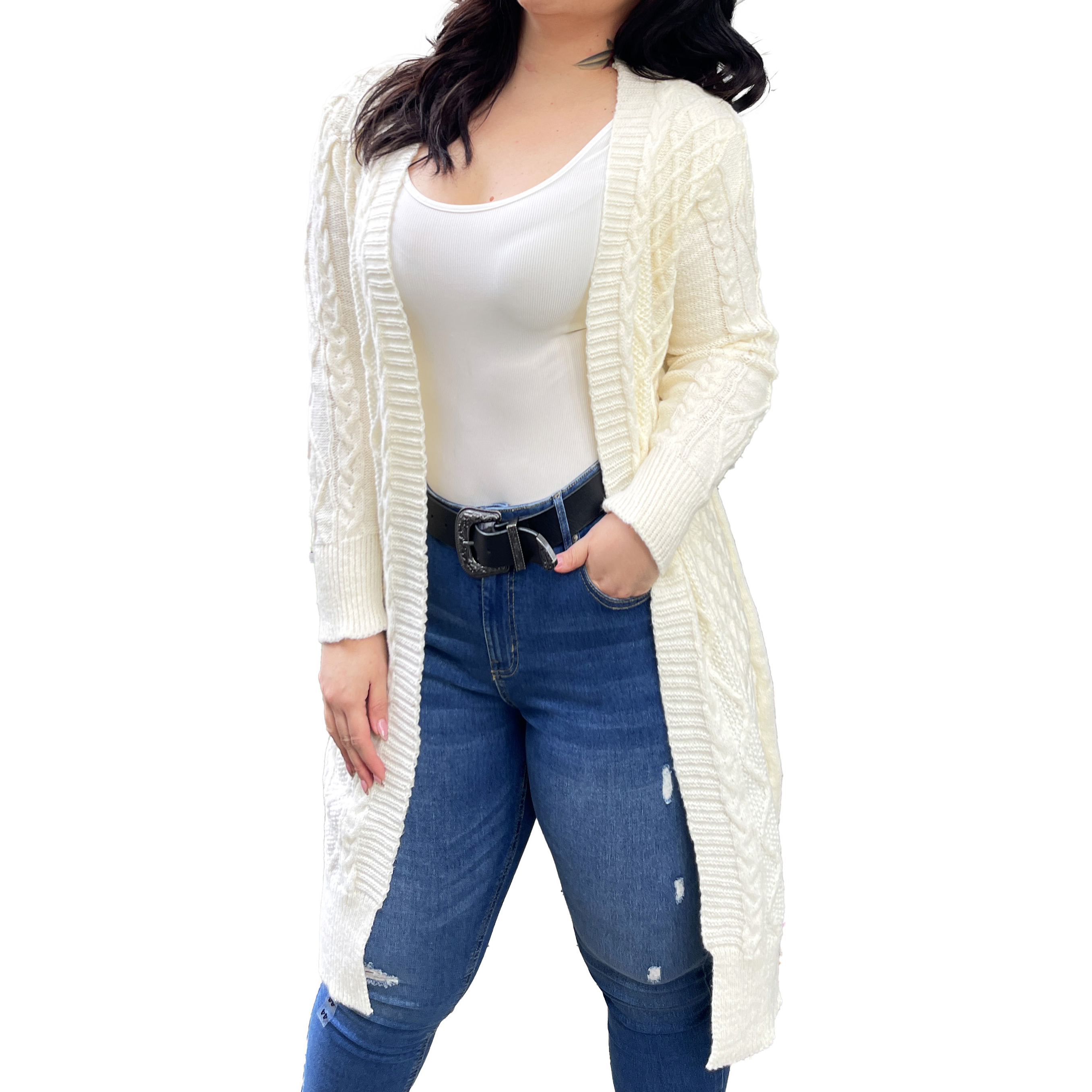 Cárdigan invierno grueso texturado colores 6