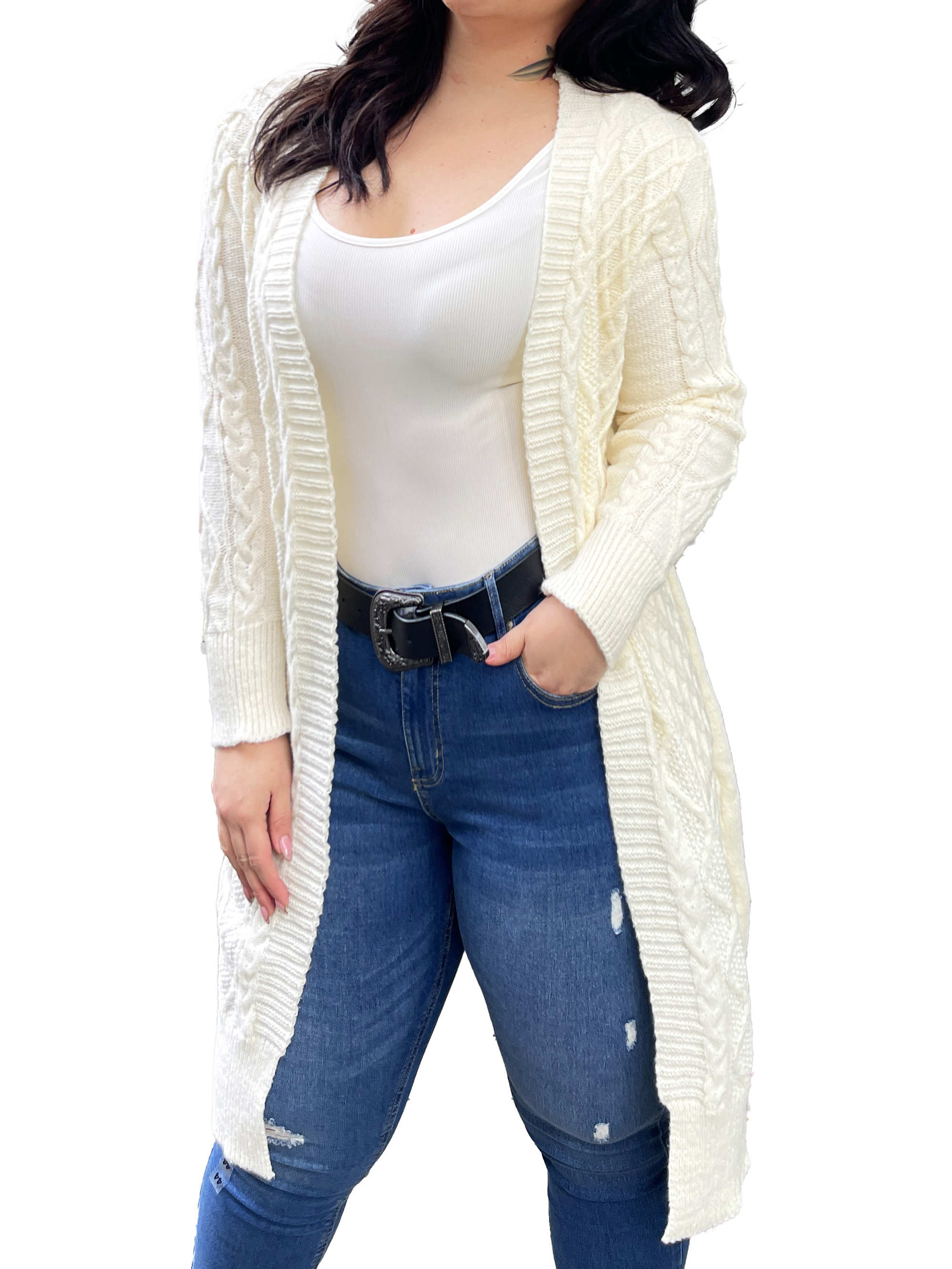 Cárdigan invierno grueso texturado colores 6