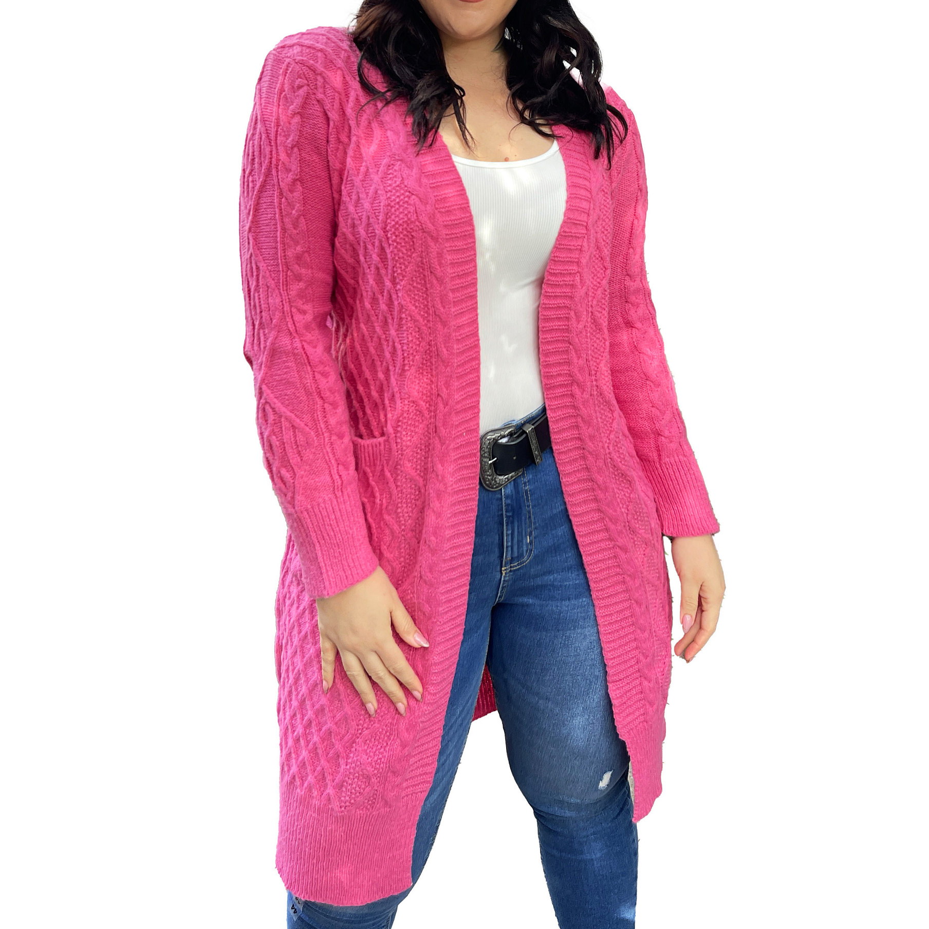 Cárdigan invierno grueso texturado colores 2