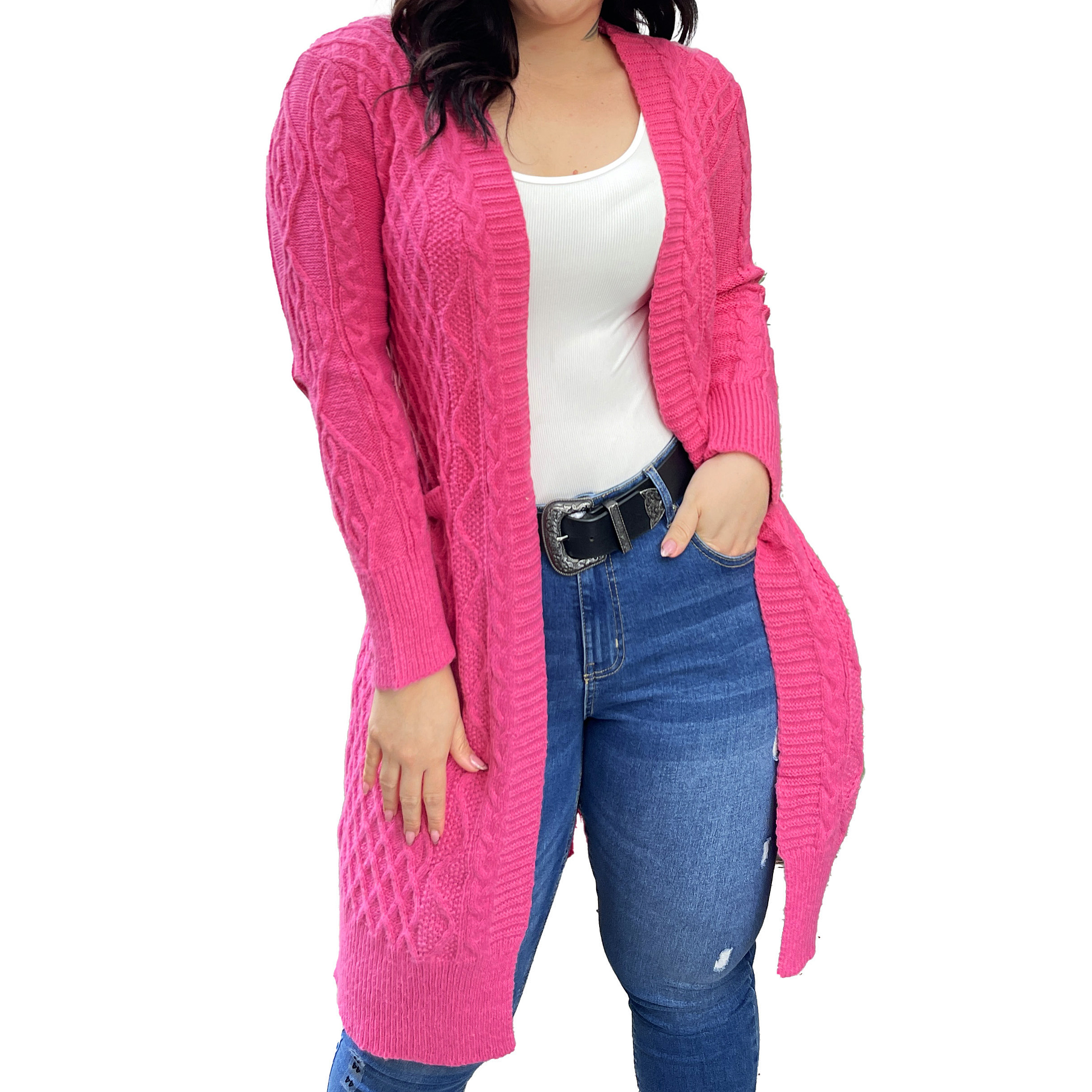 Cárdigan invierno grueso texturado colores 1