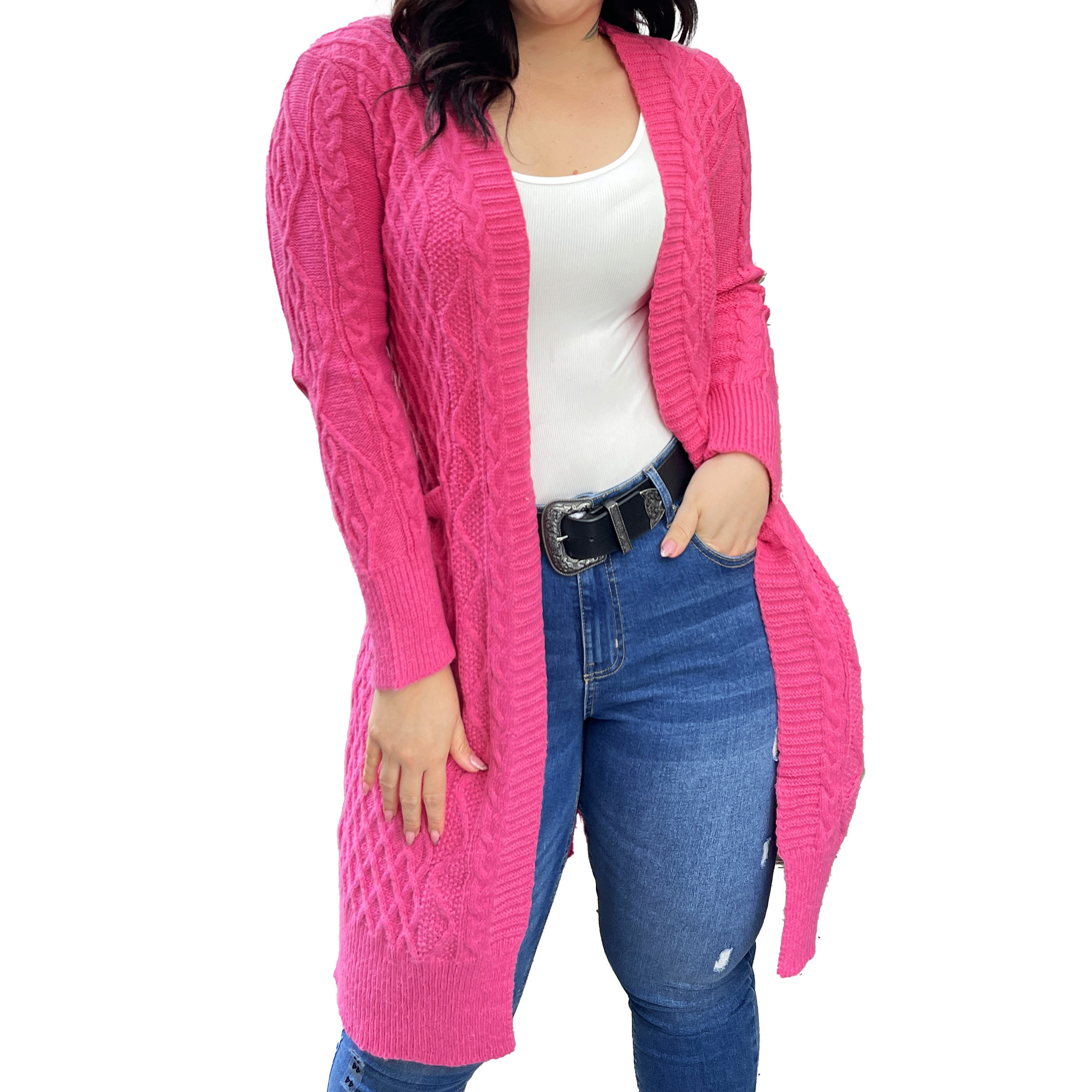 Cárdigan invierno grueso texturado colores 1