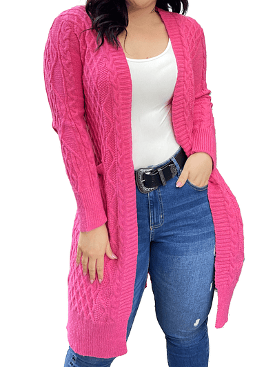 Cárdigan invierno grueso texturado colores