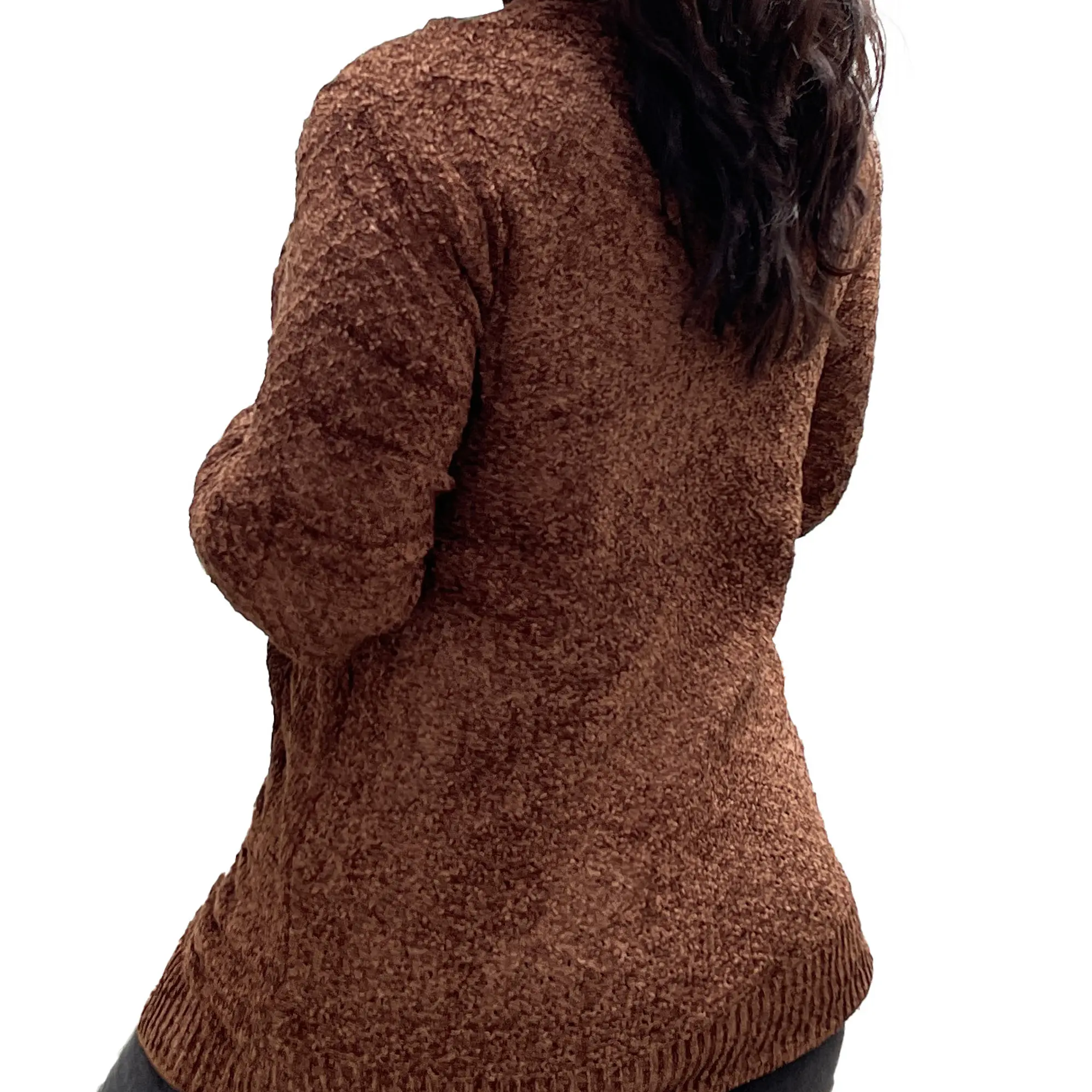 Sweater cuello alto mujer Chenille Luciana 7
