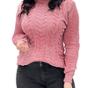 Sweater cuello alto mujer Chenille Luciana