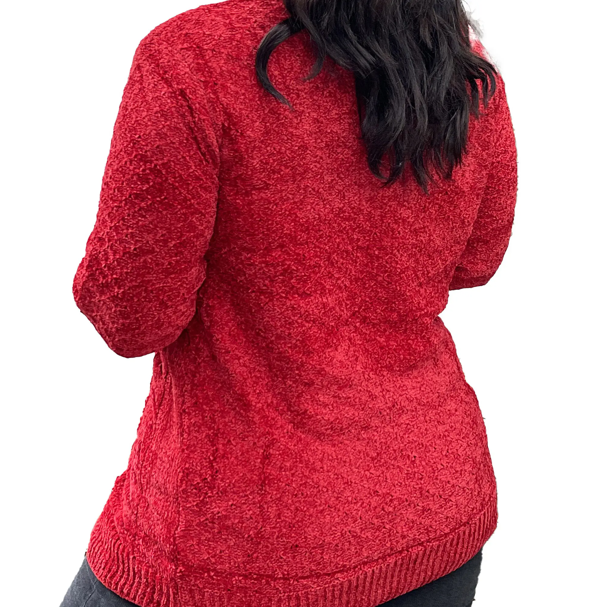Sweater cuello alto mujer Chenille Luciana 2