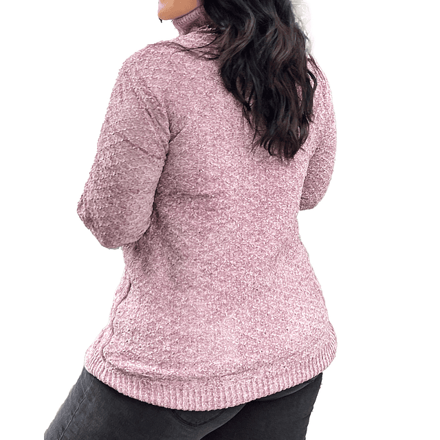 Sweater cuello alto mujer Chenille Luciana