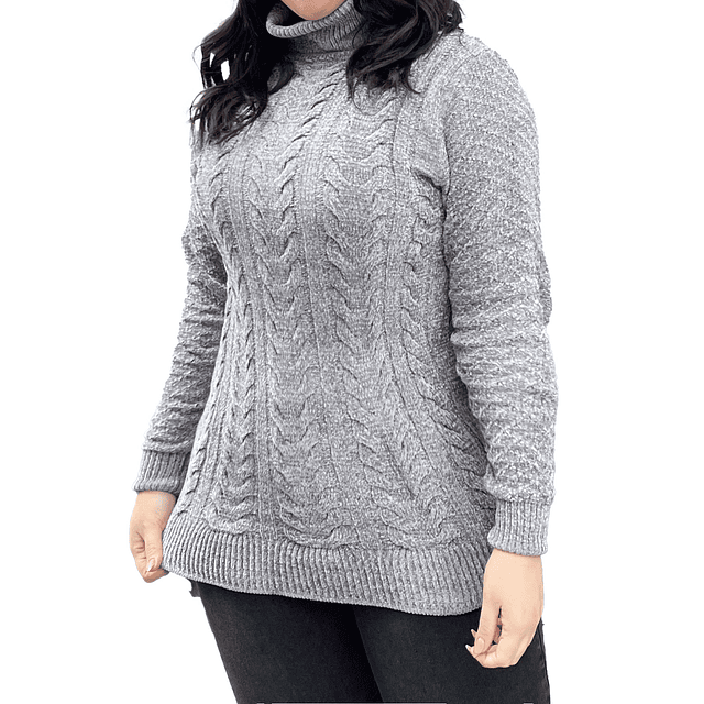 Sweater cuello alto mujer Chenille Luciana