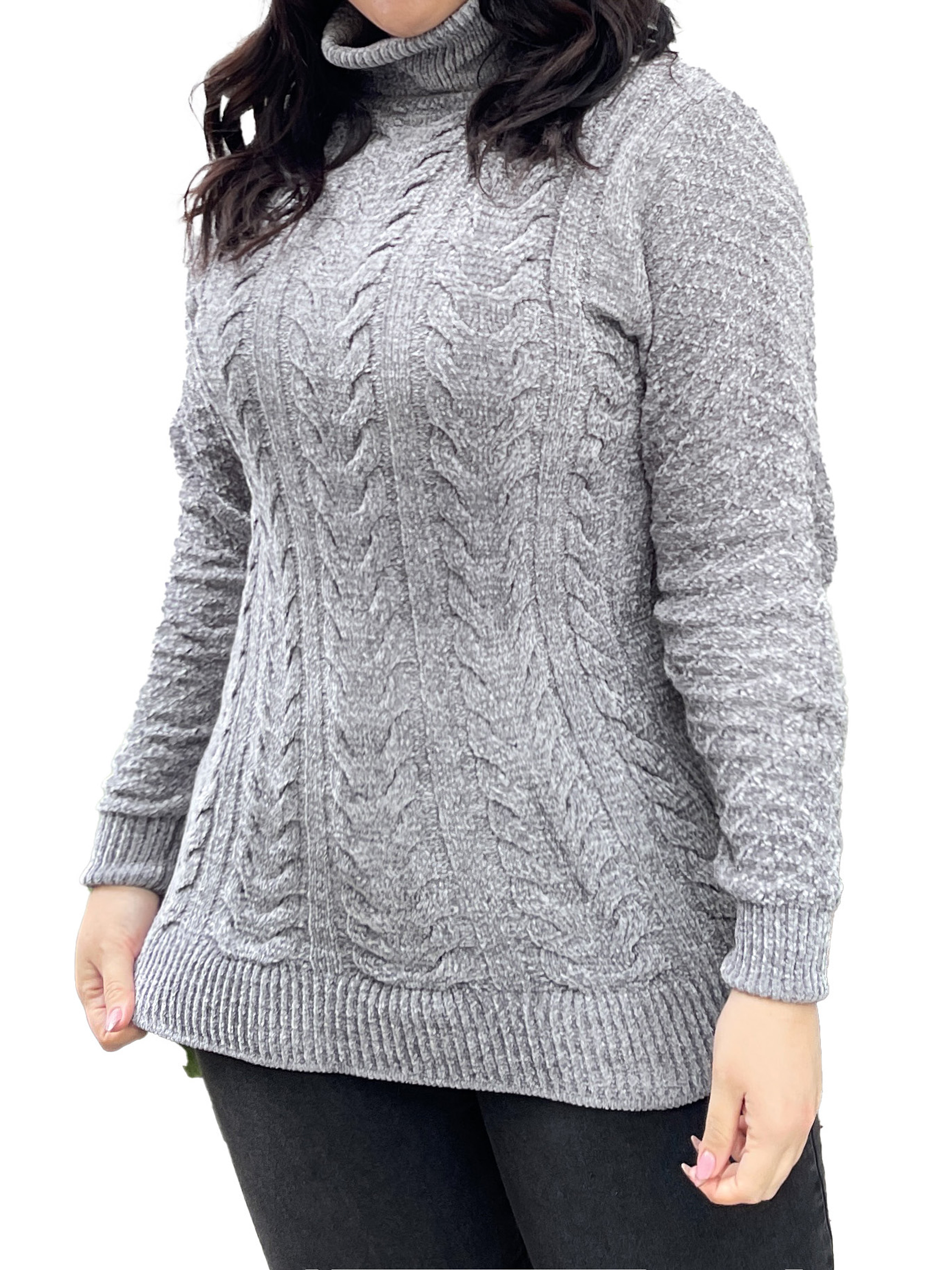Sweater cuello alto mujer Chenille Luciana 15