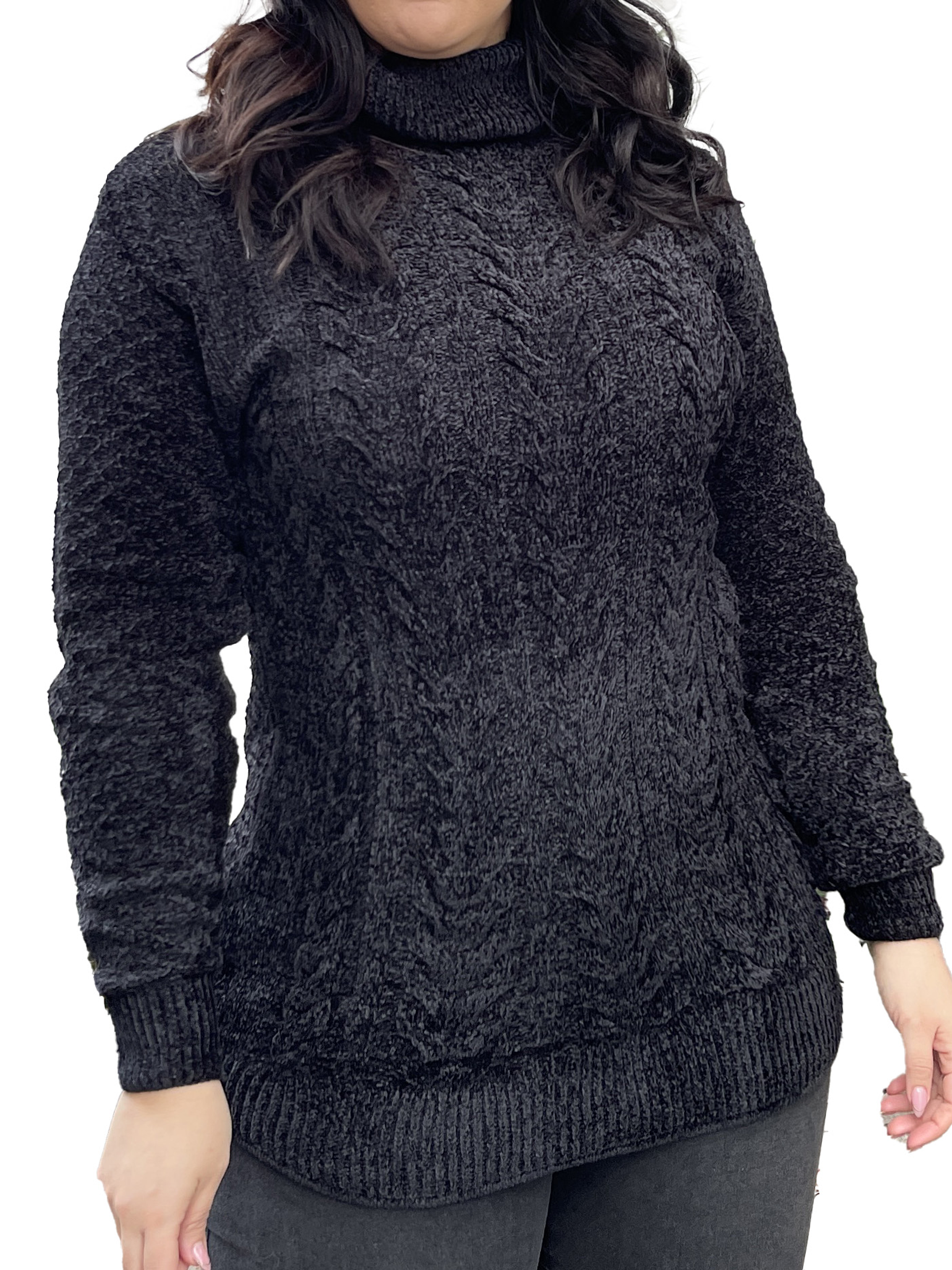Sweater cuello alto mujer Chenille Luciana 17