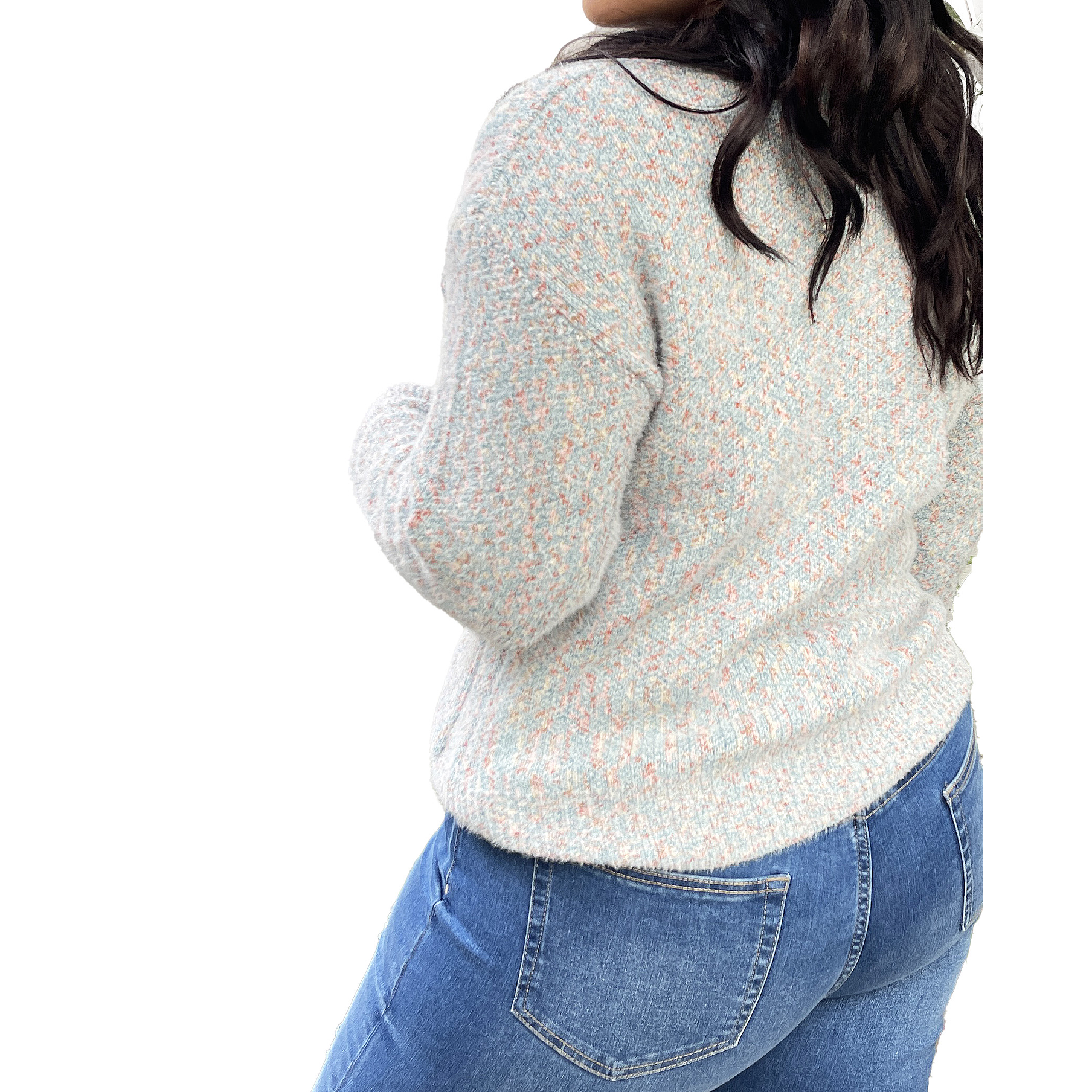 Cárdigan Botones jaspeado softy colores 9