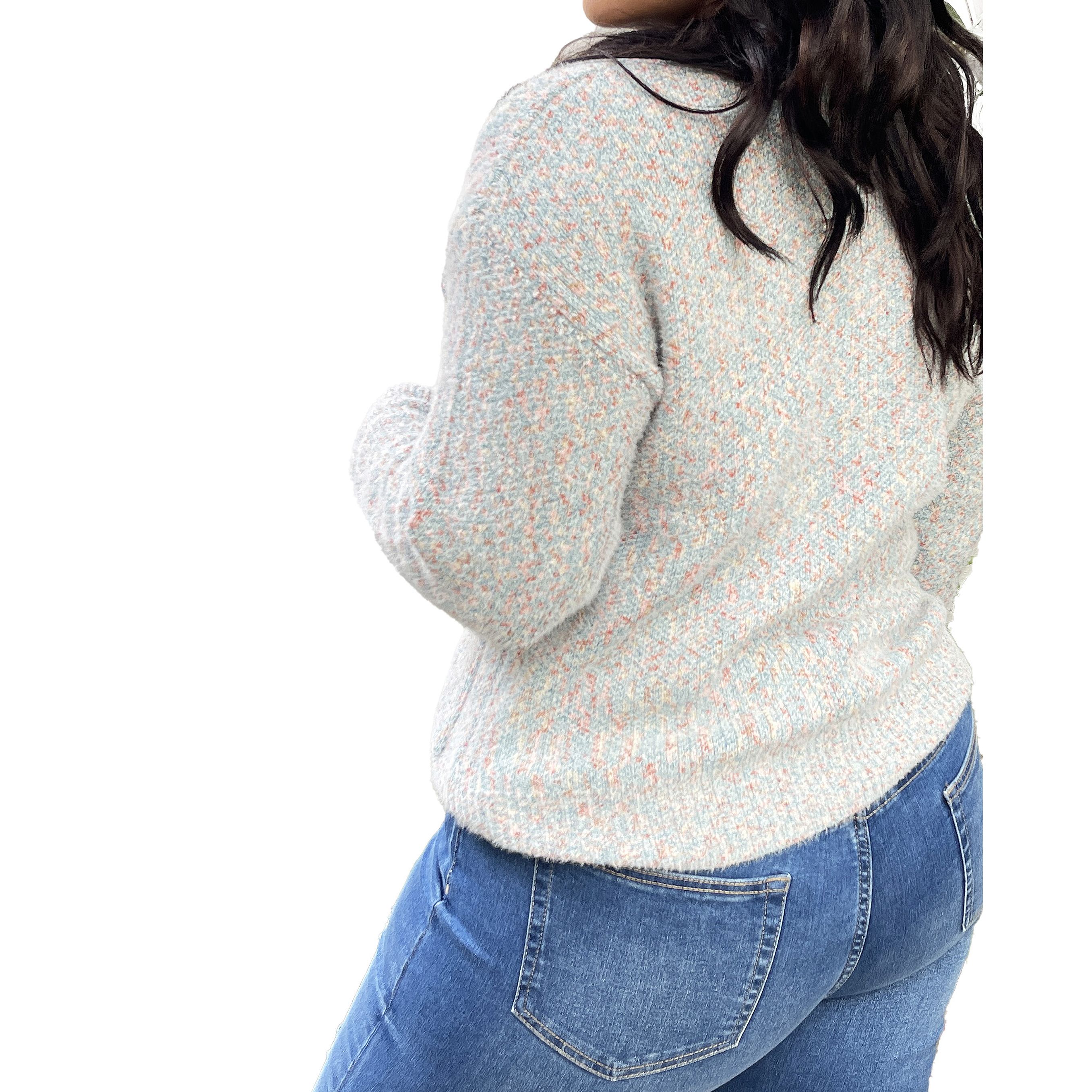 Cárdigan Botones jaspeado softy colores 9