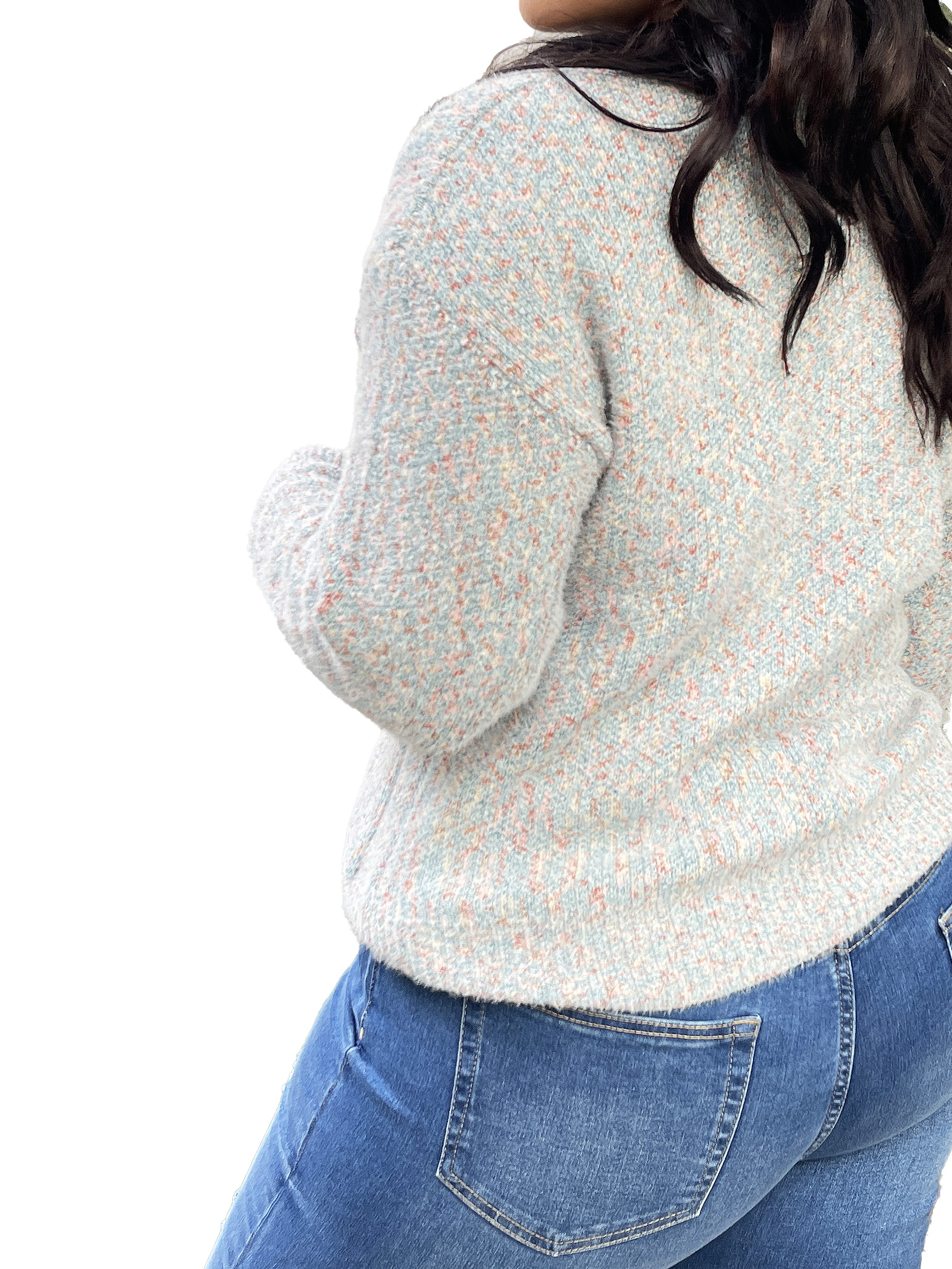 Cárdigan Botones jaspeado softy colores 9