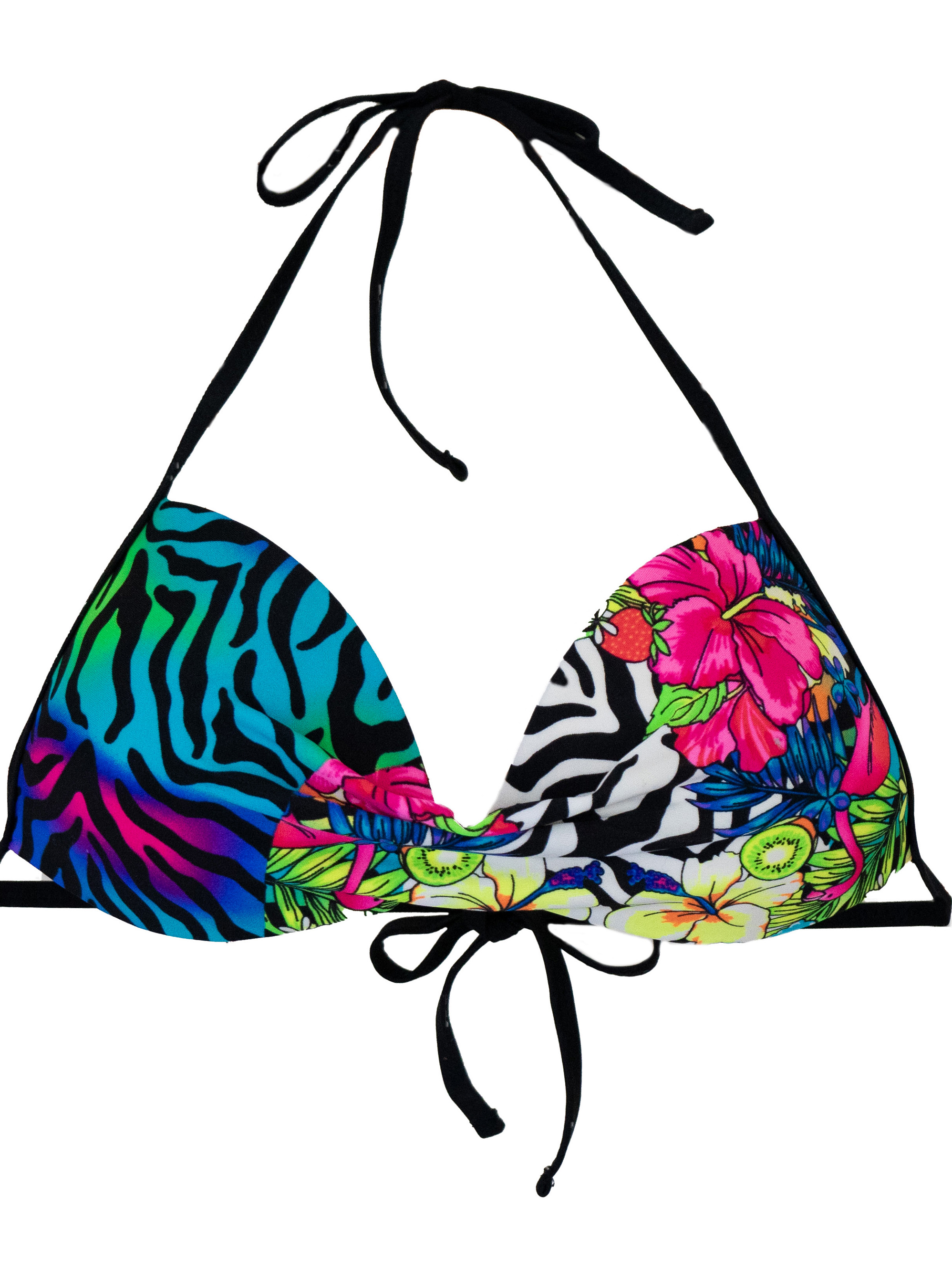 Top bikini básico estampado wild colores 2