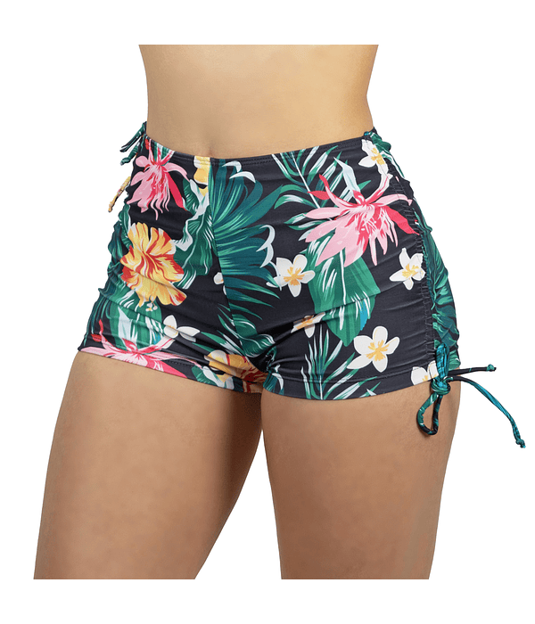 Short traje de baño high waist straps Tropical