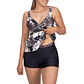 Tankini short mujer escote V estampados - Miniatura 3