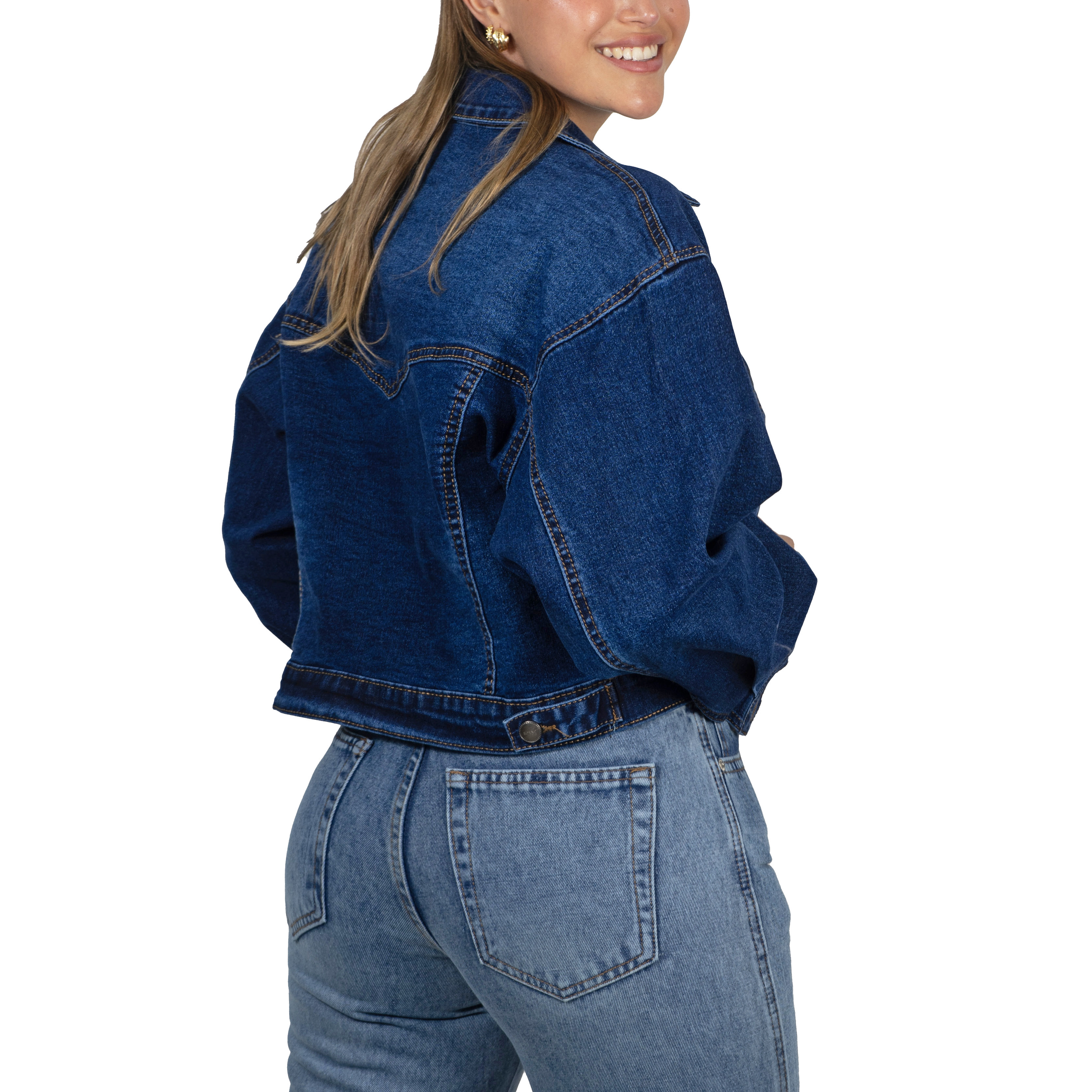 Chaqueta Mezclilla corta azul 3