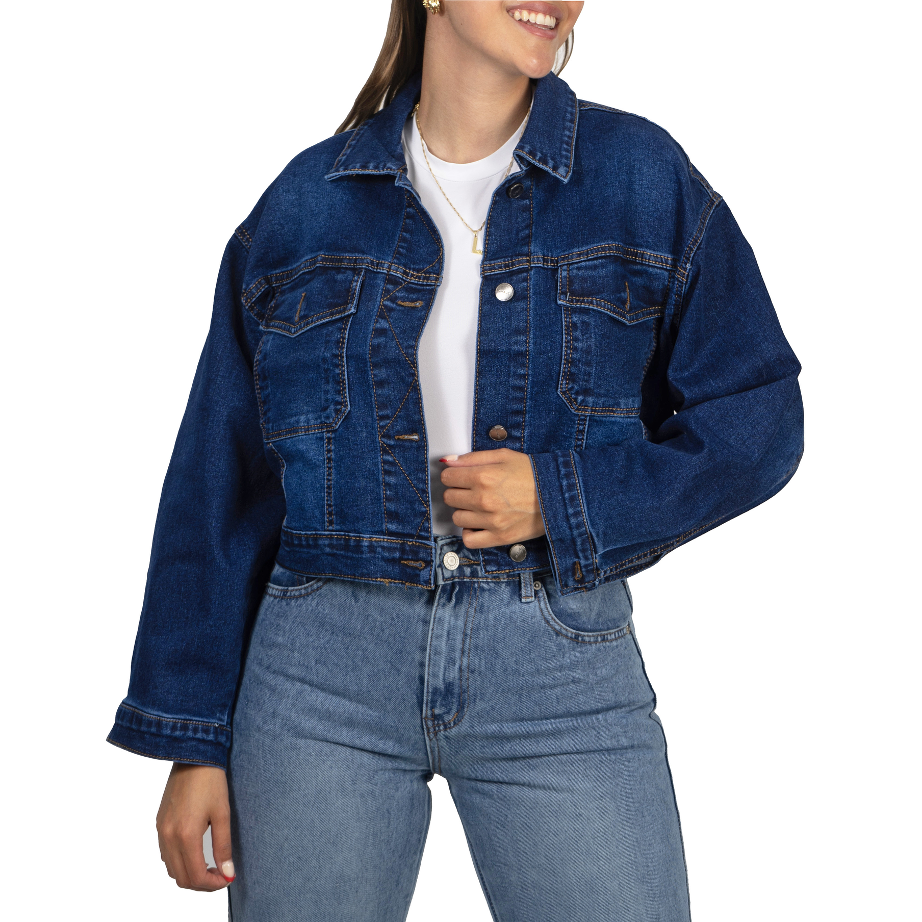 Chaqueta Mezclilla corta azul 2