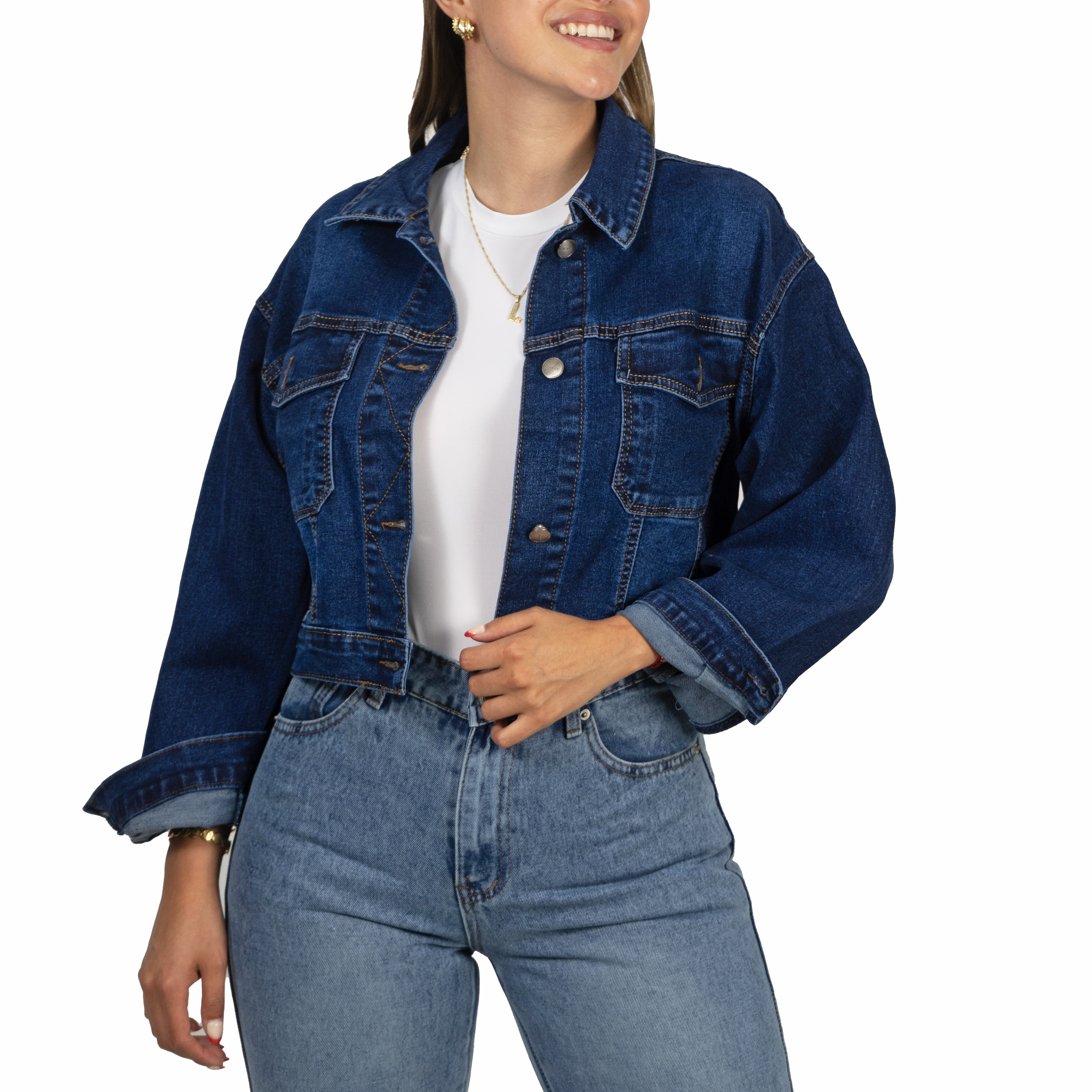 Chaqueta Mezclilla corta azul 1