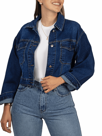 Chaqueta Mezclilla corta azul