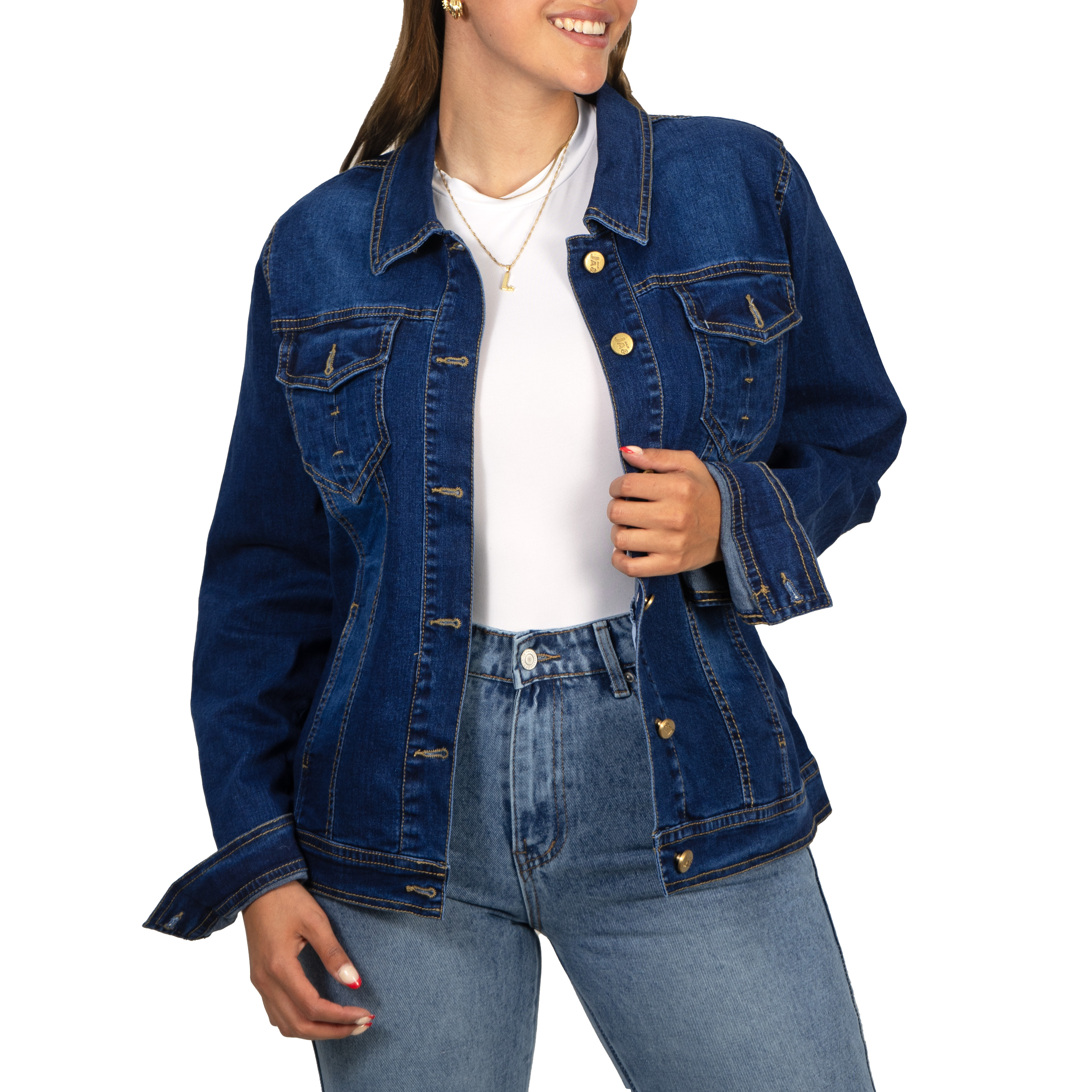 Chaqueta Mezclilla Oversize denim azul  1