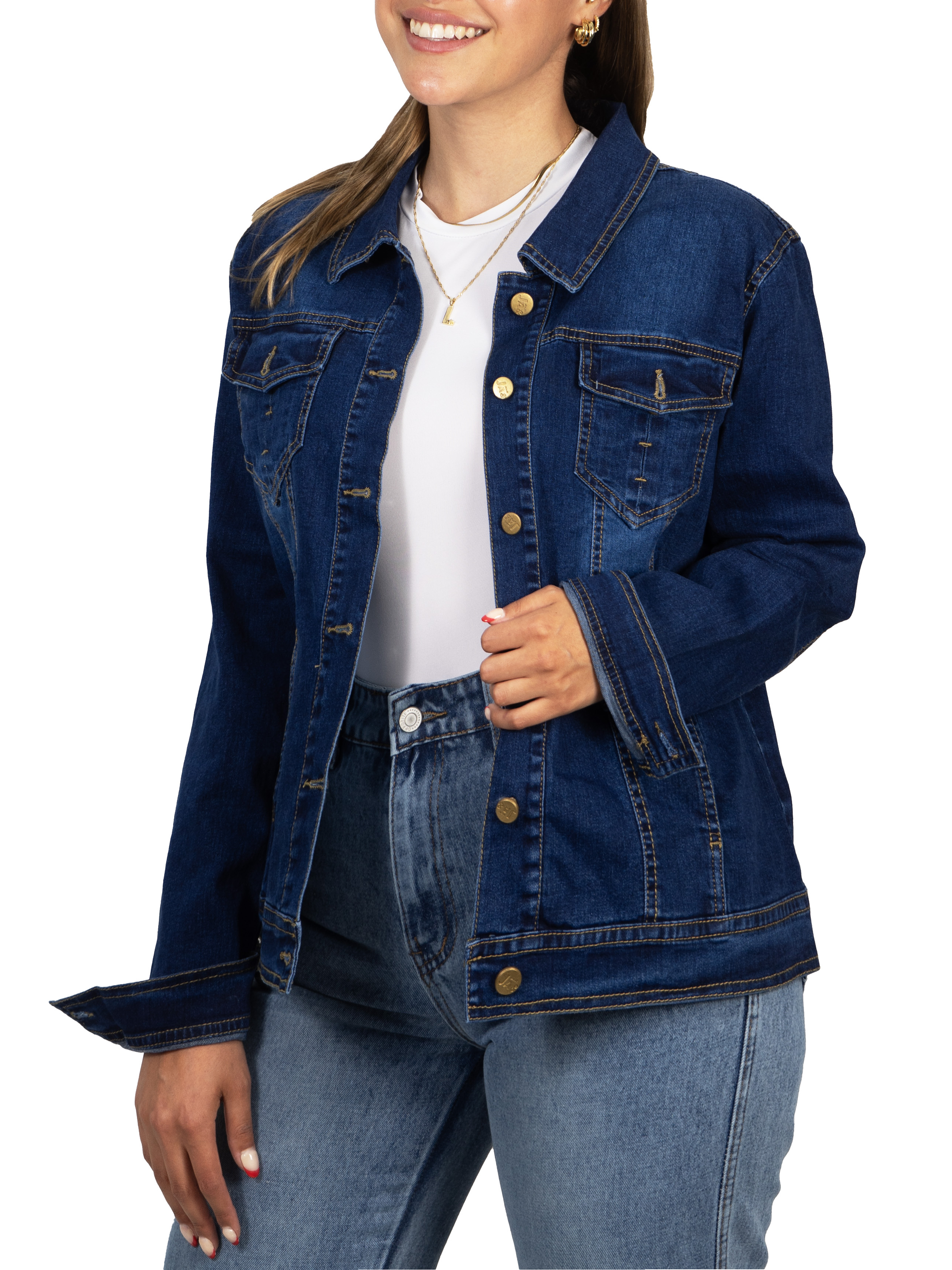 Chaqueta Mezclilla Oversize denim azul  2