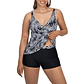 Tankini short mujer escote V estampados - Miniatura 19