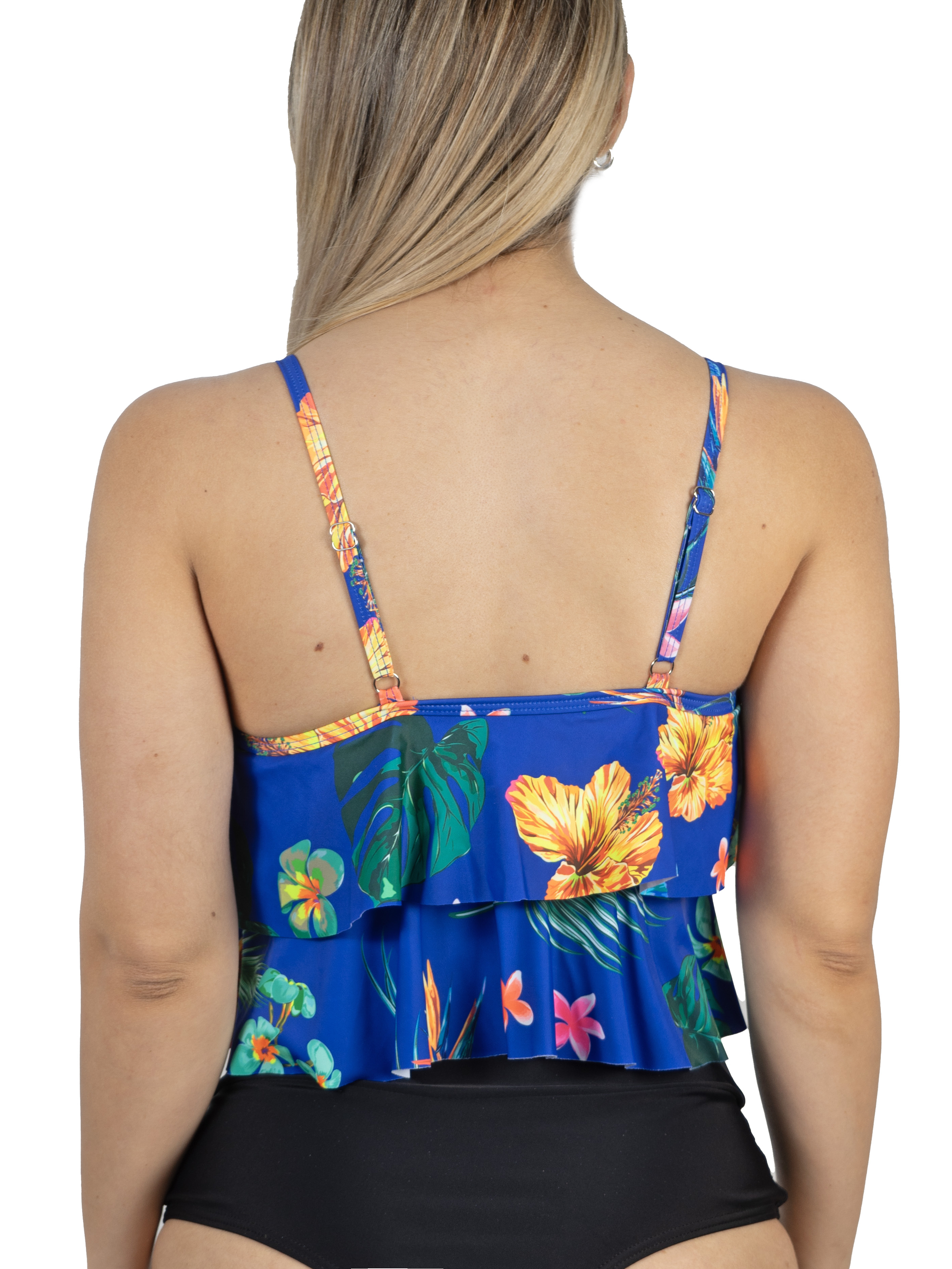 Top vuelos maori floral azul 4