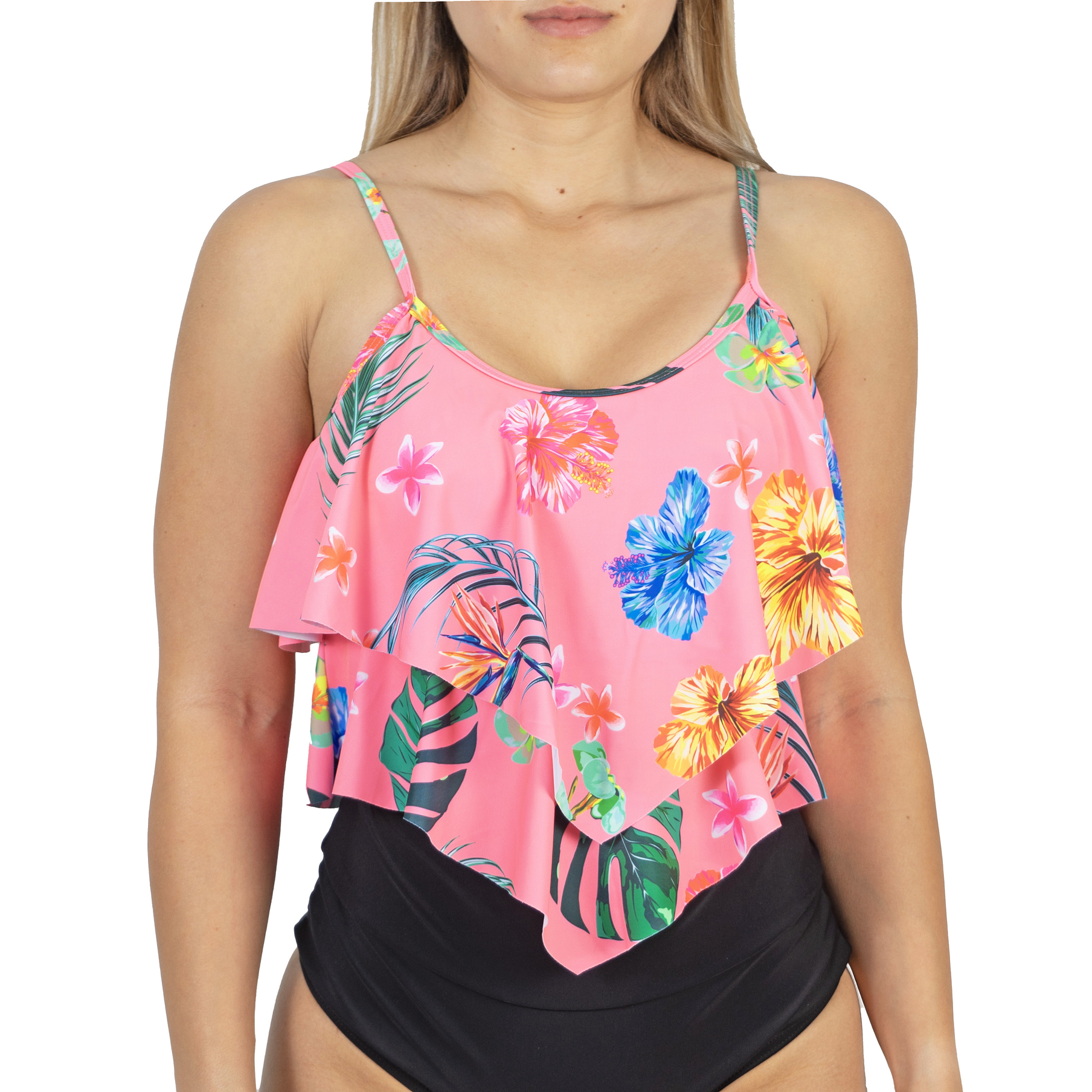 Top vuelos maori floral rosa 1