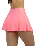 Falda short tiro alto traje de baño acampanada rosa