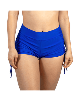 Short bikini tiro alto pretina con Straps Azul