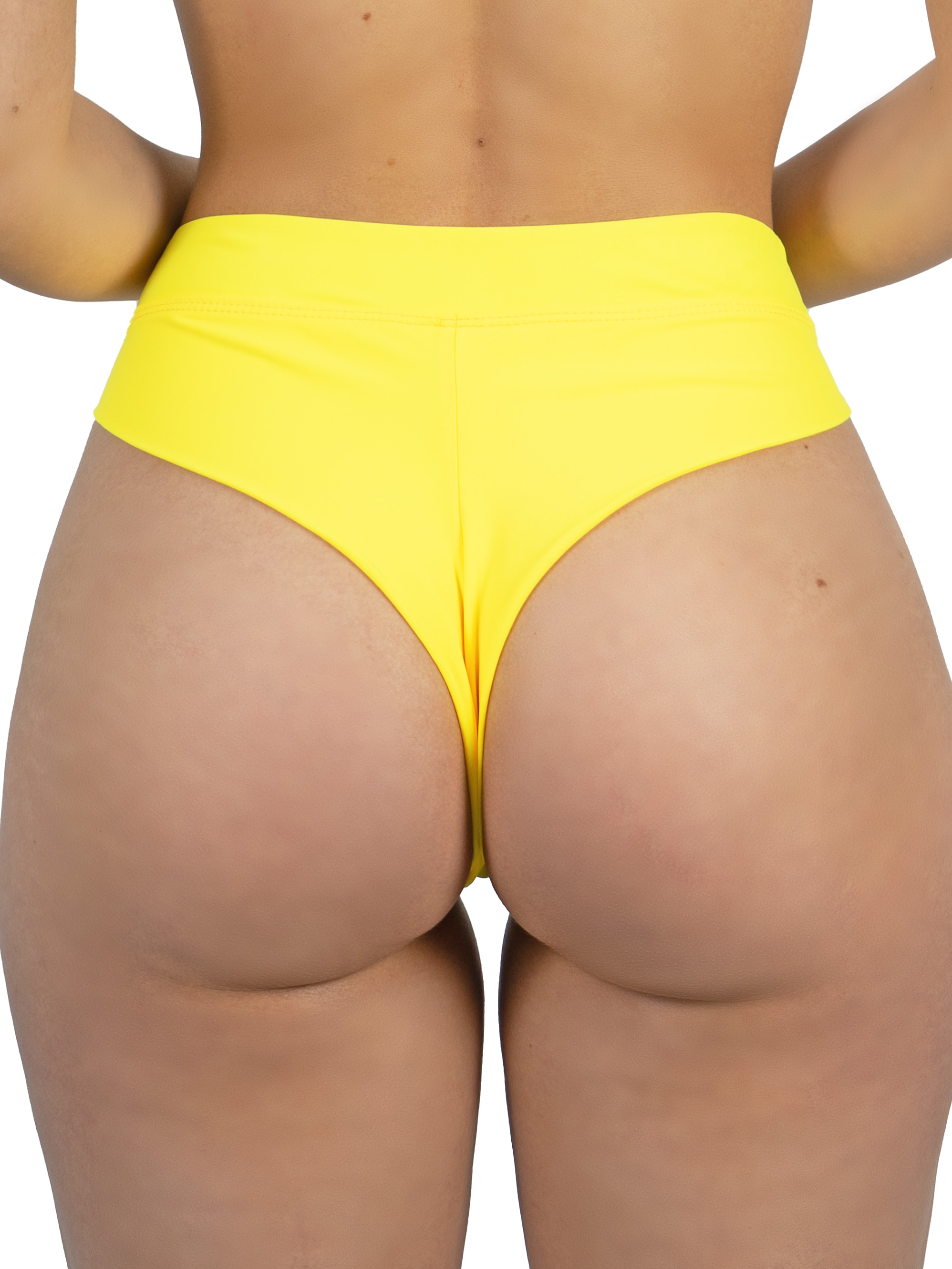 Tanga pretina tiro alto upless Amarillo 2