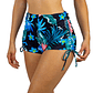 Short traje de baño high waist straps Azul floral - Miniatura 1
