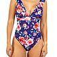Traje de baño escote V floral vuelos - Miniatura 1