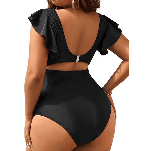 Traje de baño mujer cut out Emily Negro