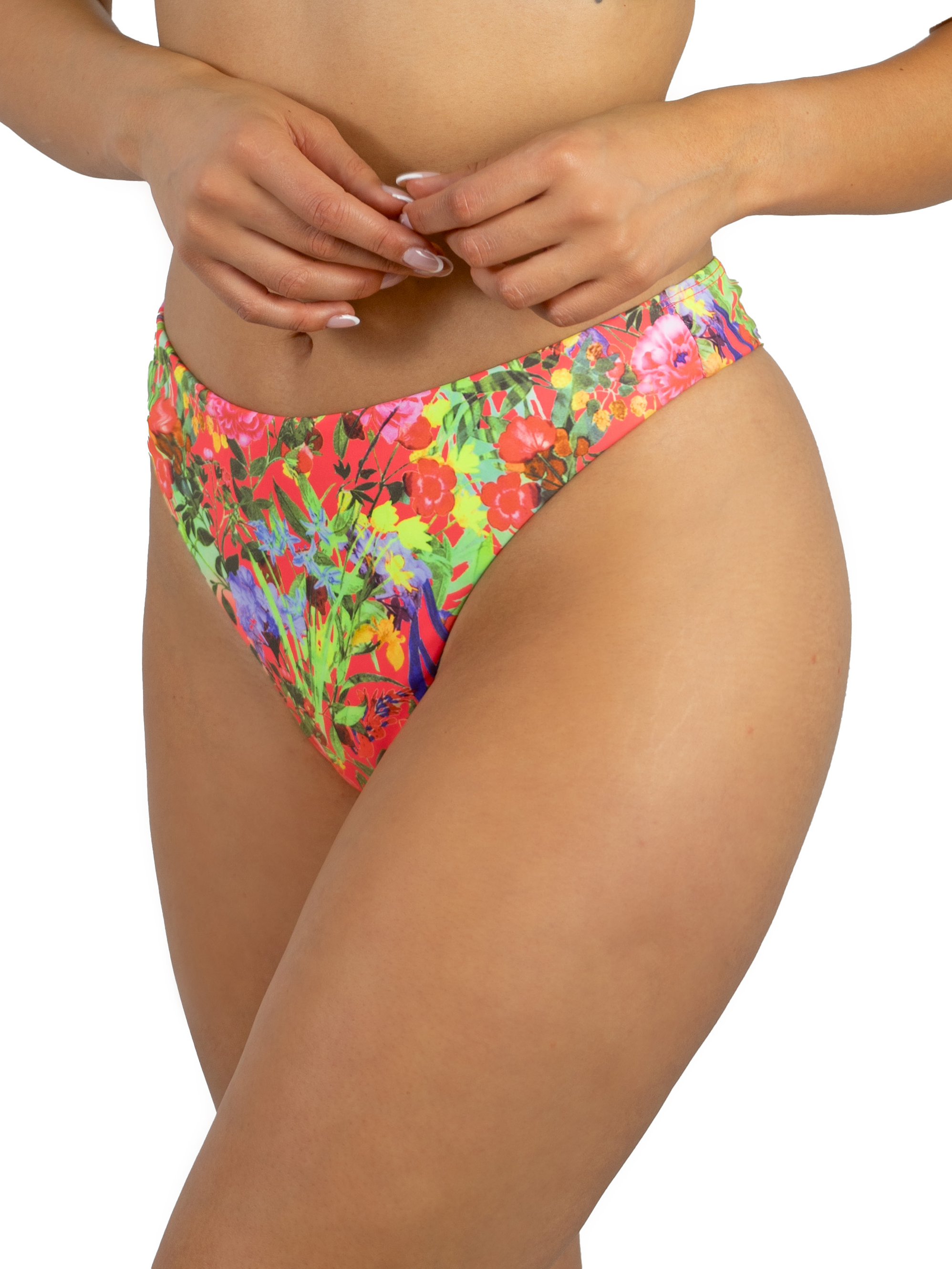 Parte de abajo srunch colaless pink tropical 2