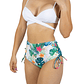 Bikini tiro alto top cruzado Verde floral + kimono - Miniatura 2