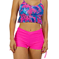 Bikini tiro alto short Camil Rosa - Miniatura 1