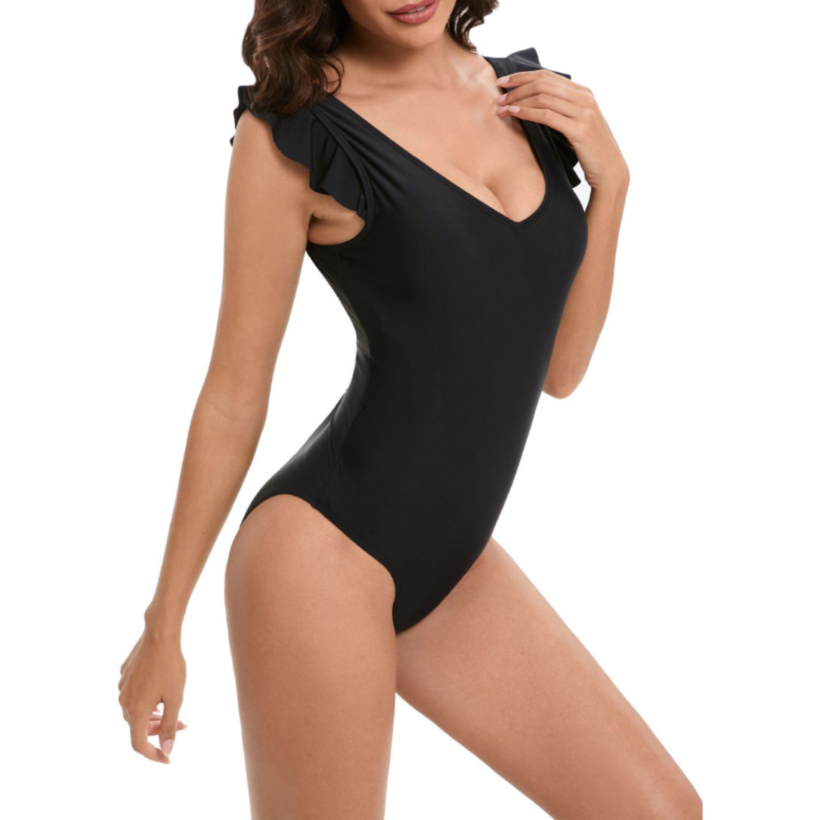 Traje de baño escote V vuelos 3