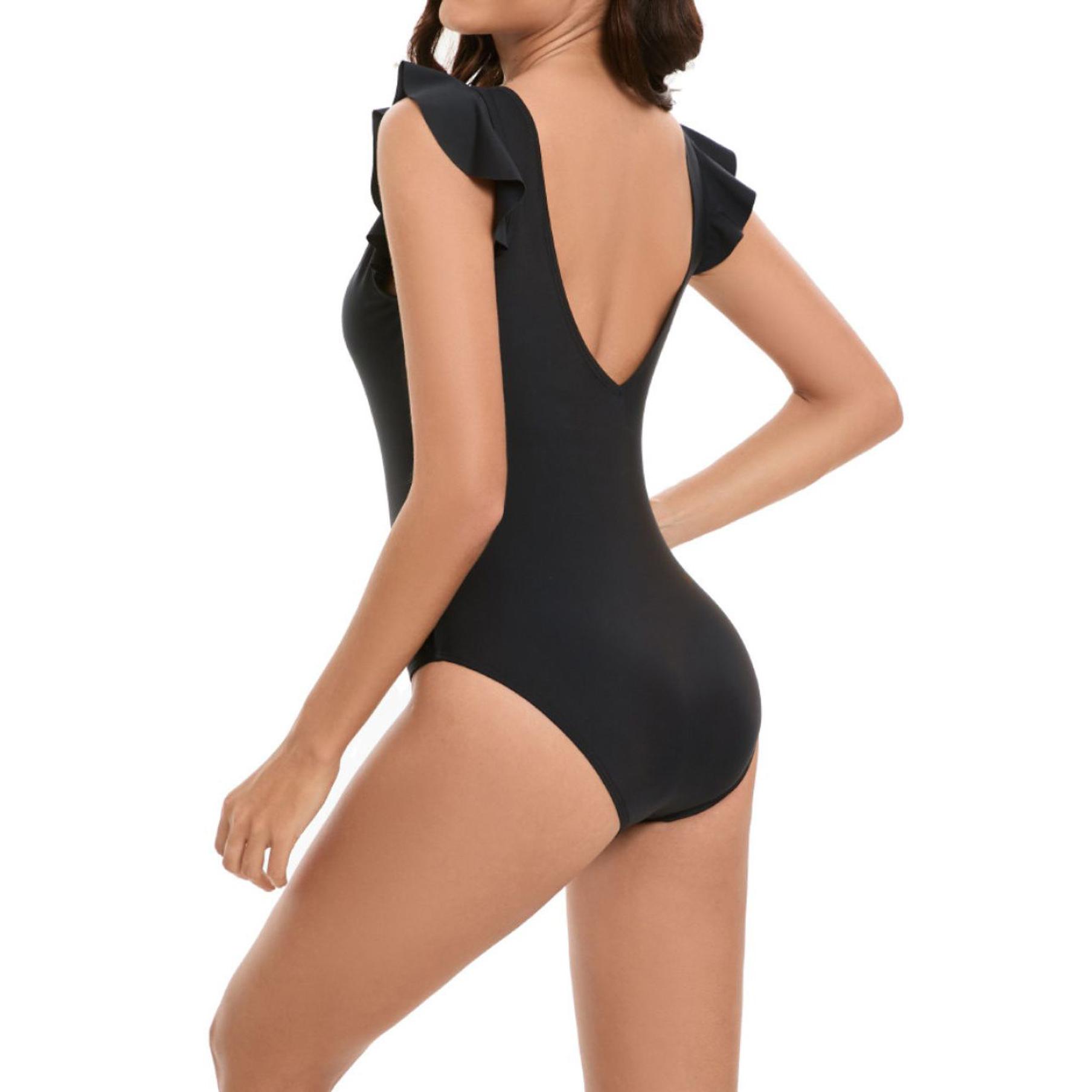 Traje de baño escote V vuelos 4