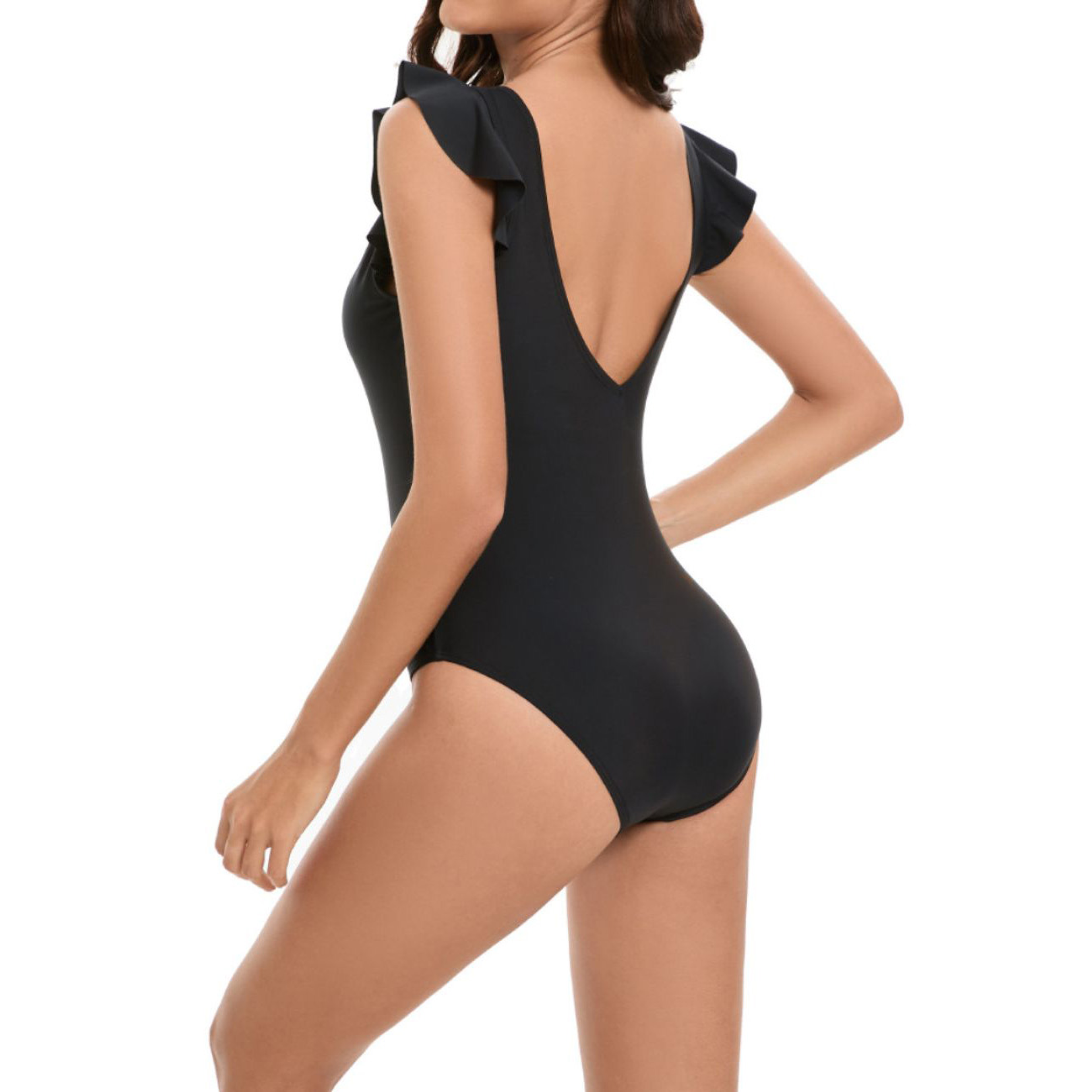 Traje de baño escote V vuelos 4