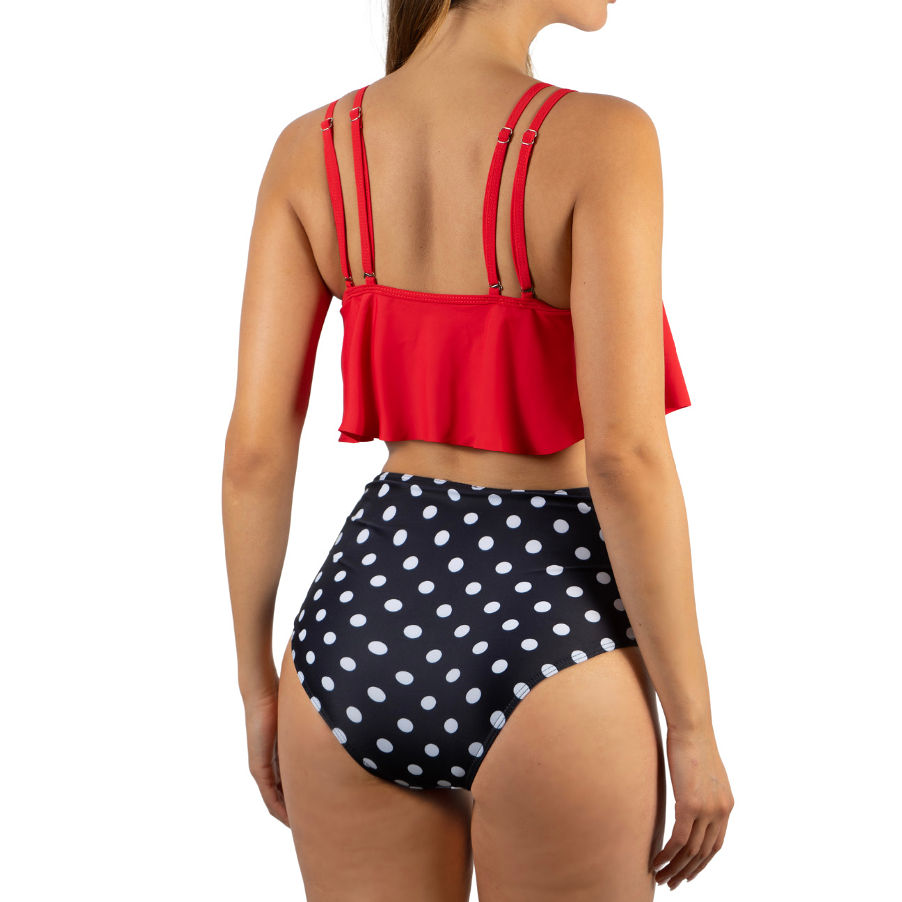 Bikini tiro alto mujer top en punta Val Retro 2