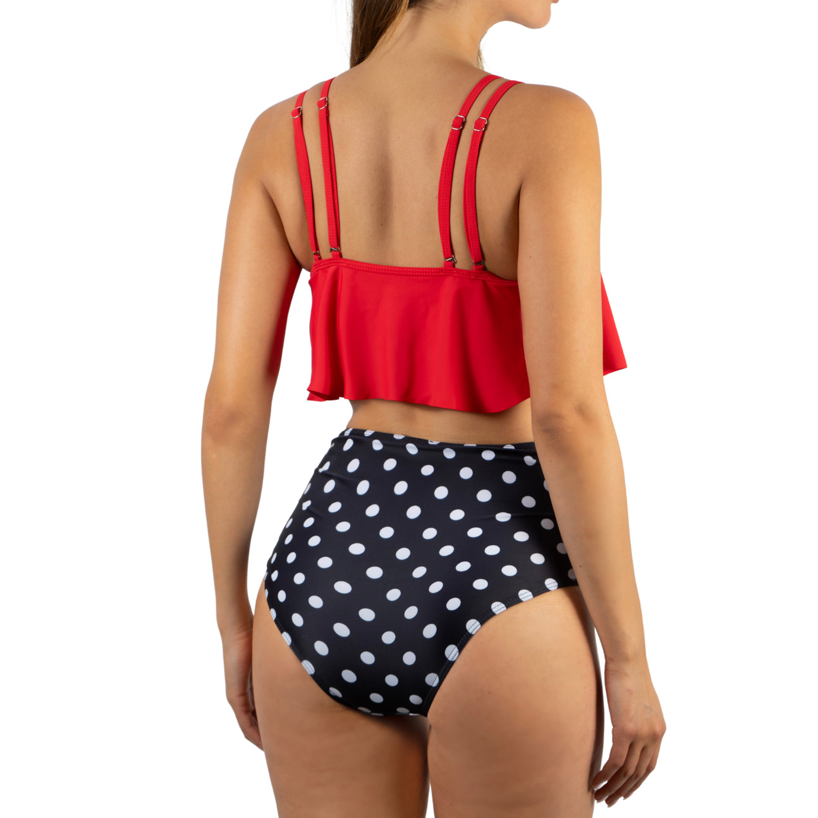 Bikini tiro alto mujer top en punta Val Retro 2