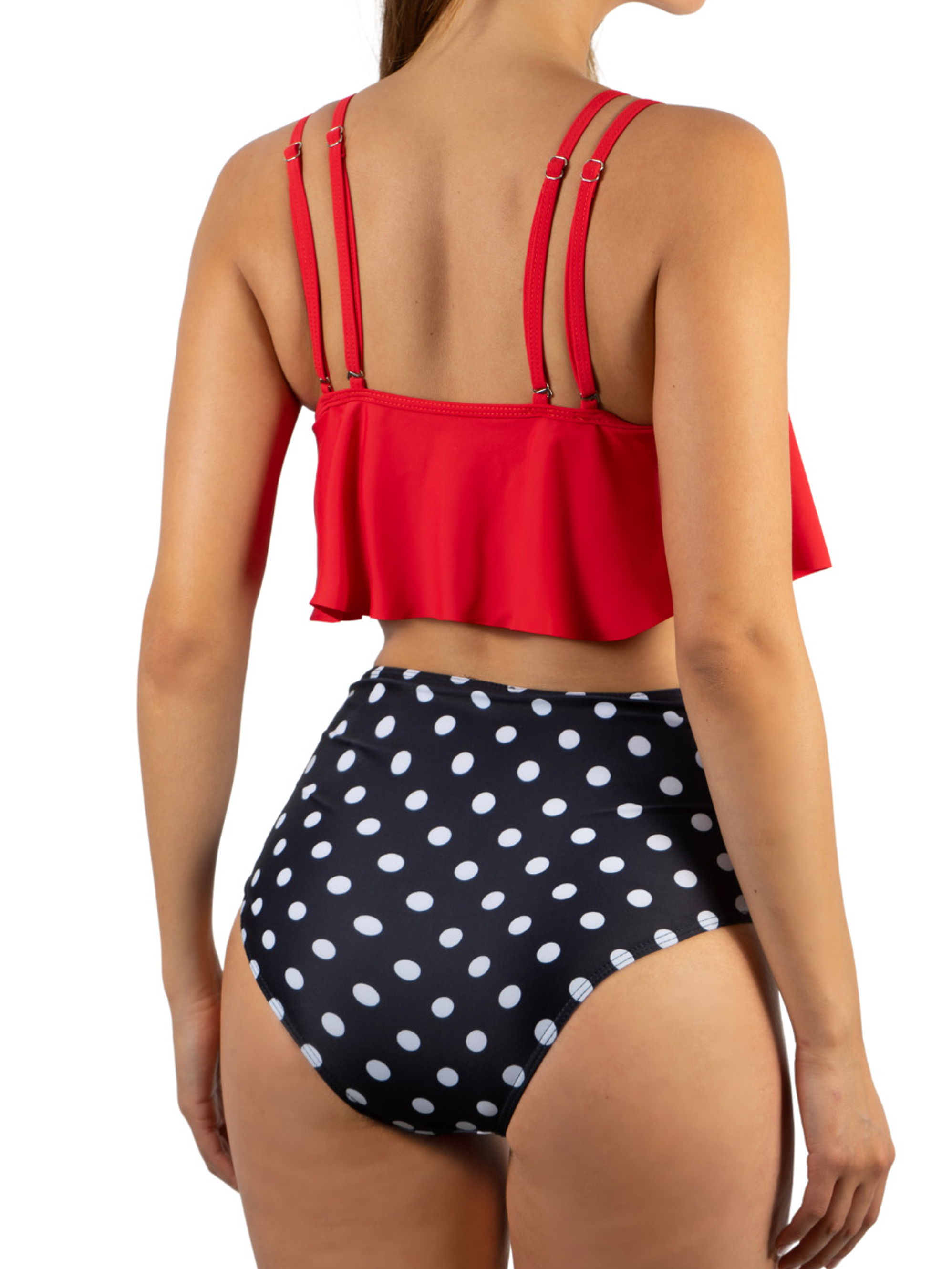 Bikini tiro alto mujer top en punta Val Retro 2