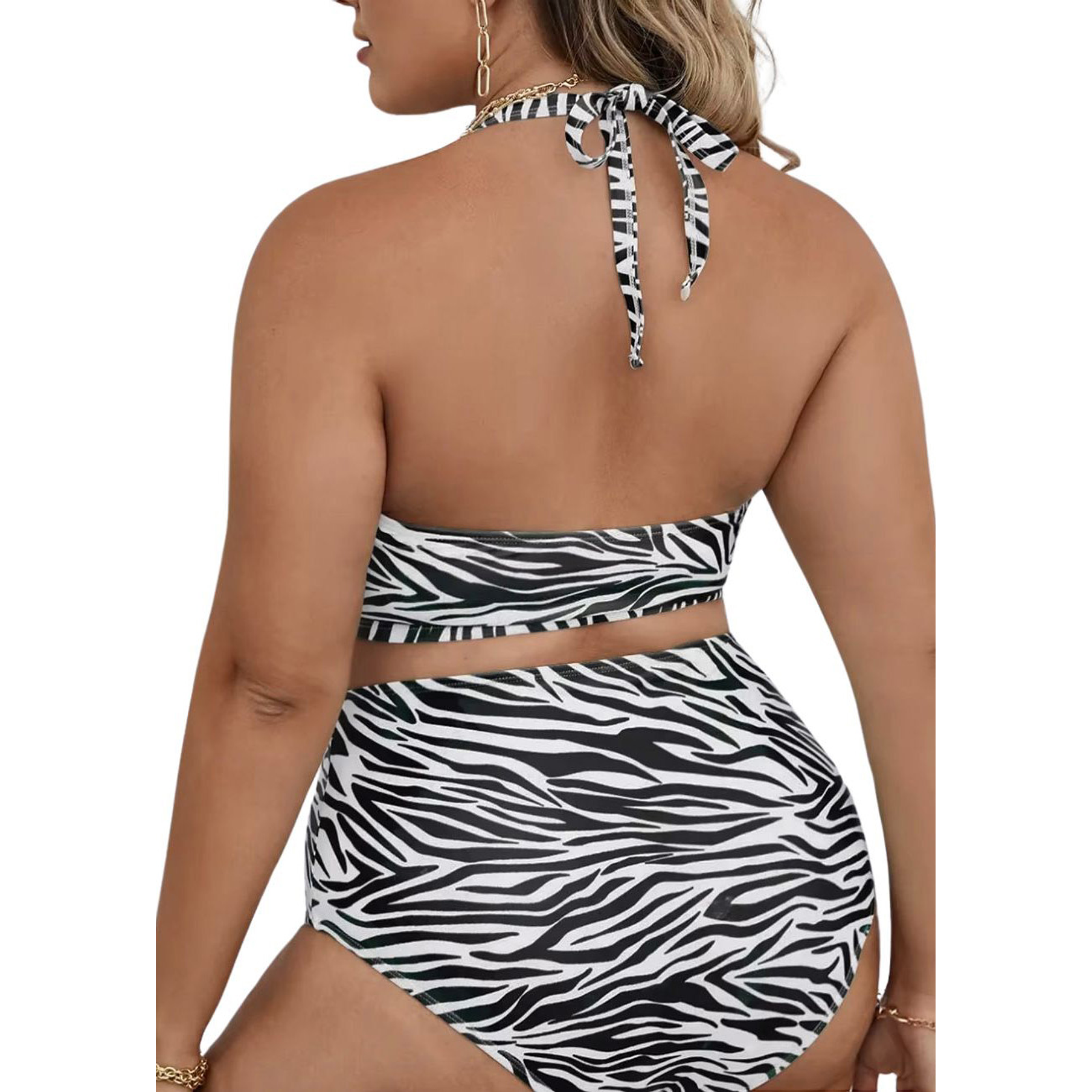 Bikini tiro alto Zebra print 2