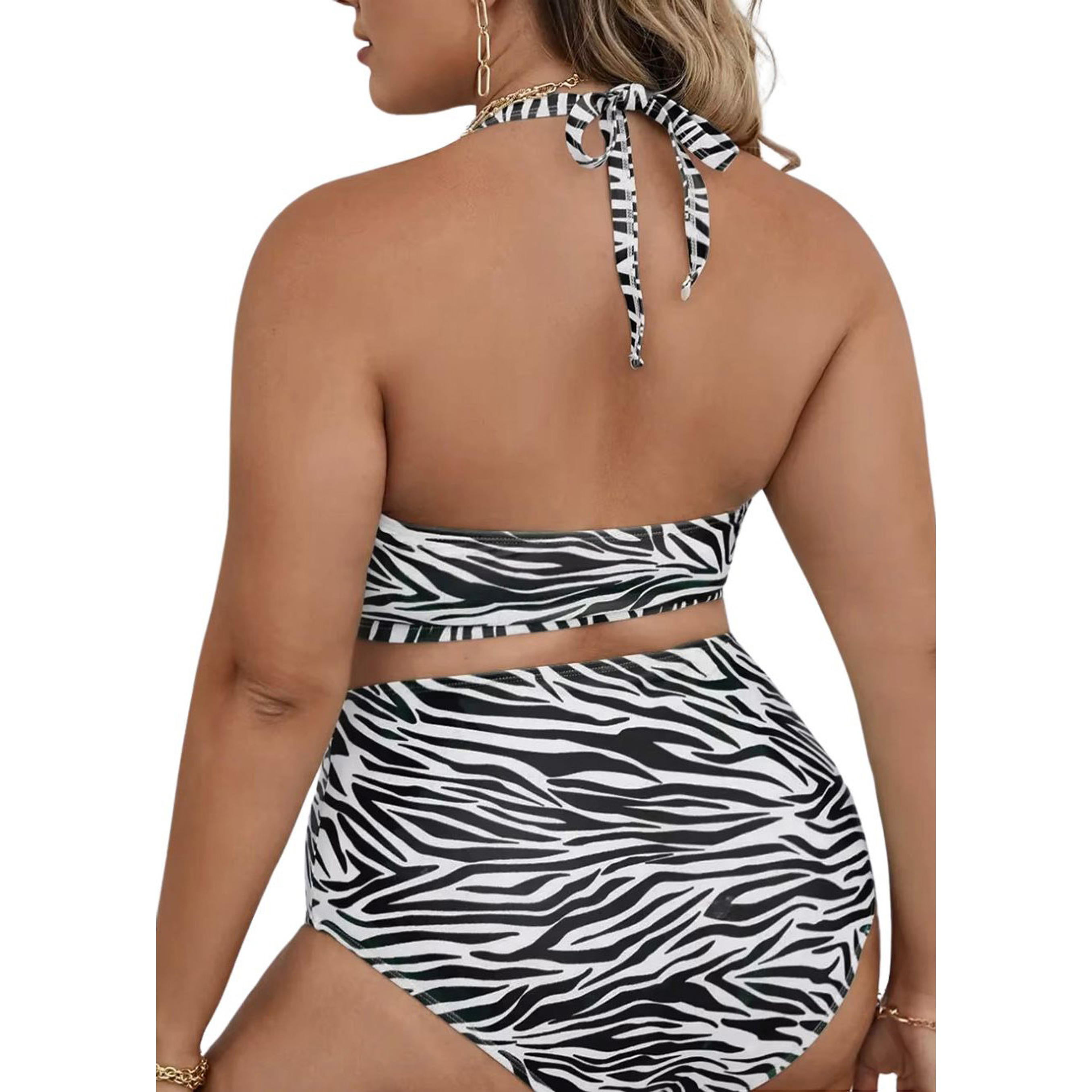 Bikini tiro alto Zebra print 2