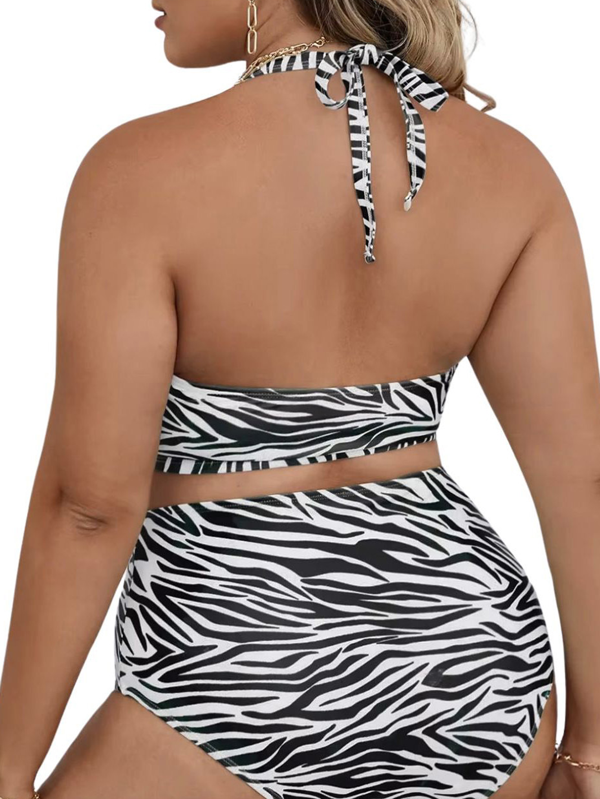 Bikini tiro alto Zebra print 2