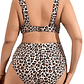Bikini tiro alto animal print ao nang - Miniatura 3