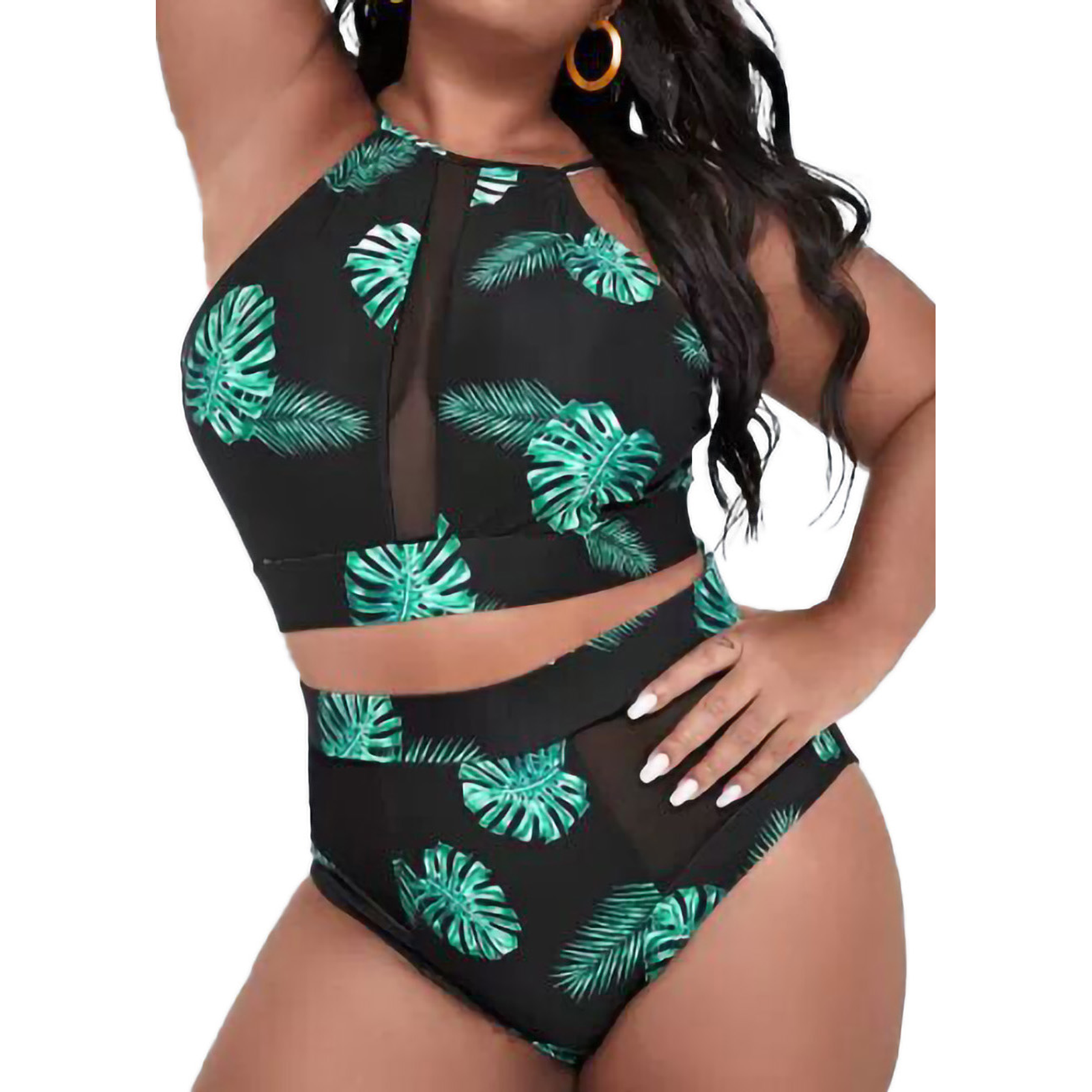 Bikini tiro alto cala hojas 1