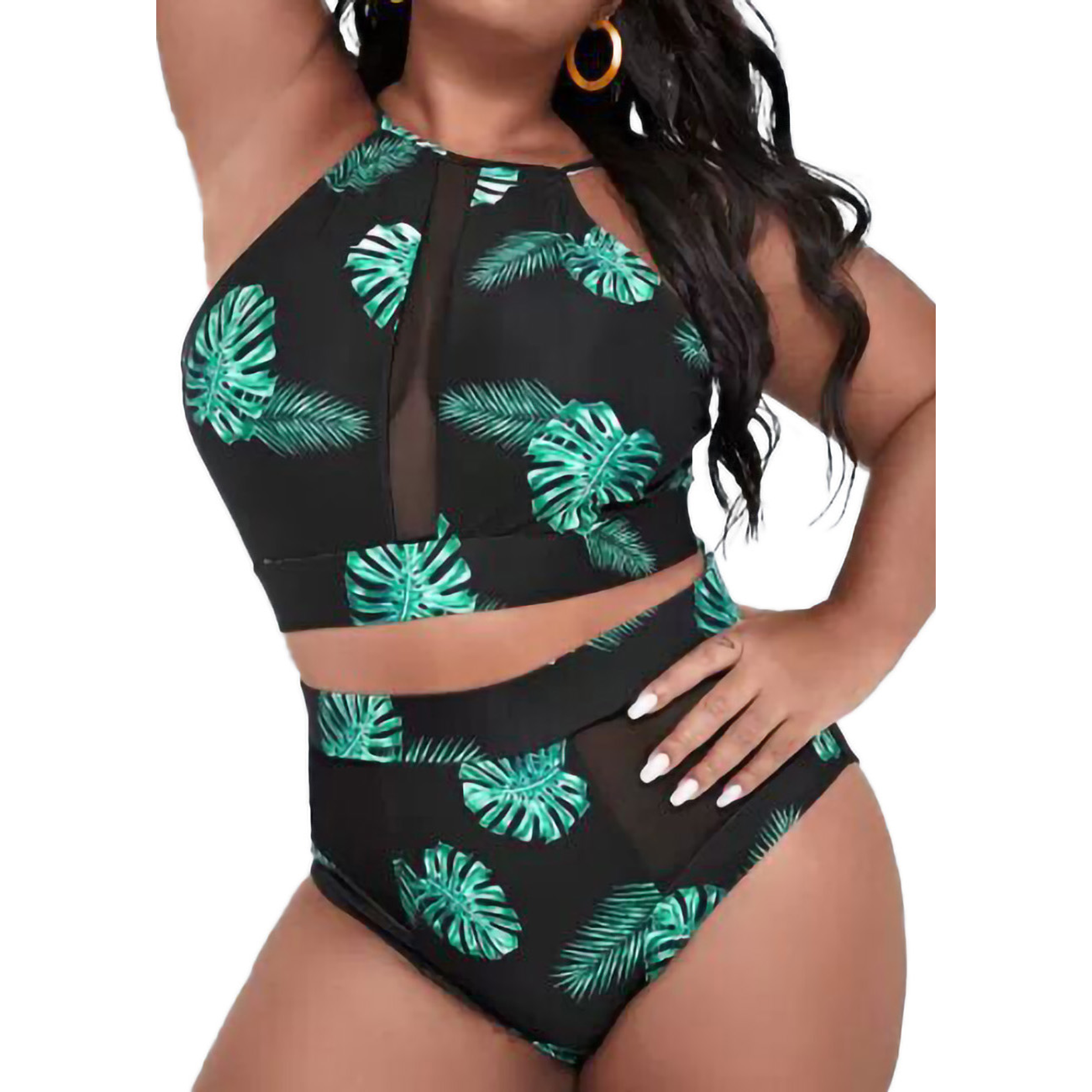 Bikini tiro alto cala hojas 1