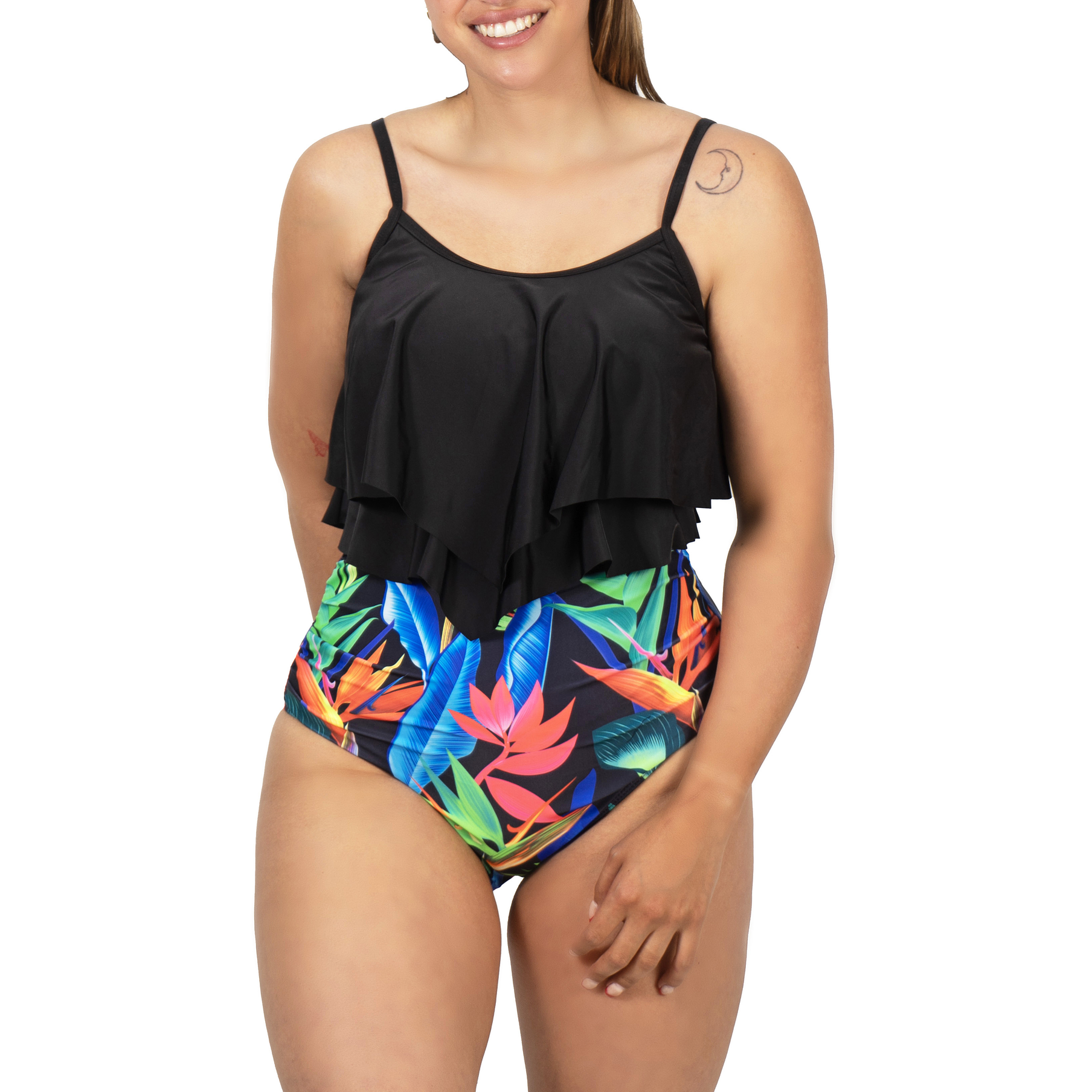 Bikini tiro alto Maori Negro 2